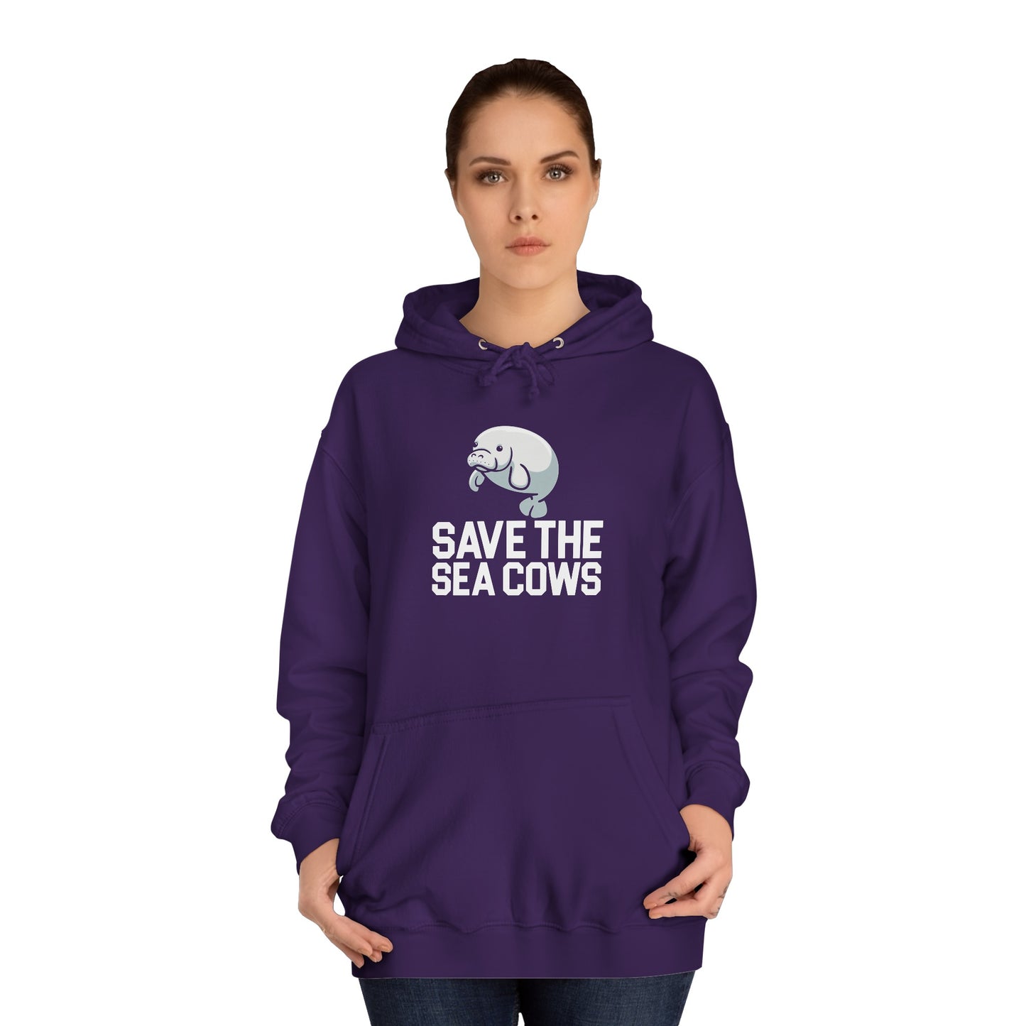 Save the Sea Cows (Manatees) Hooded Sweatshirt