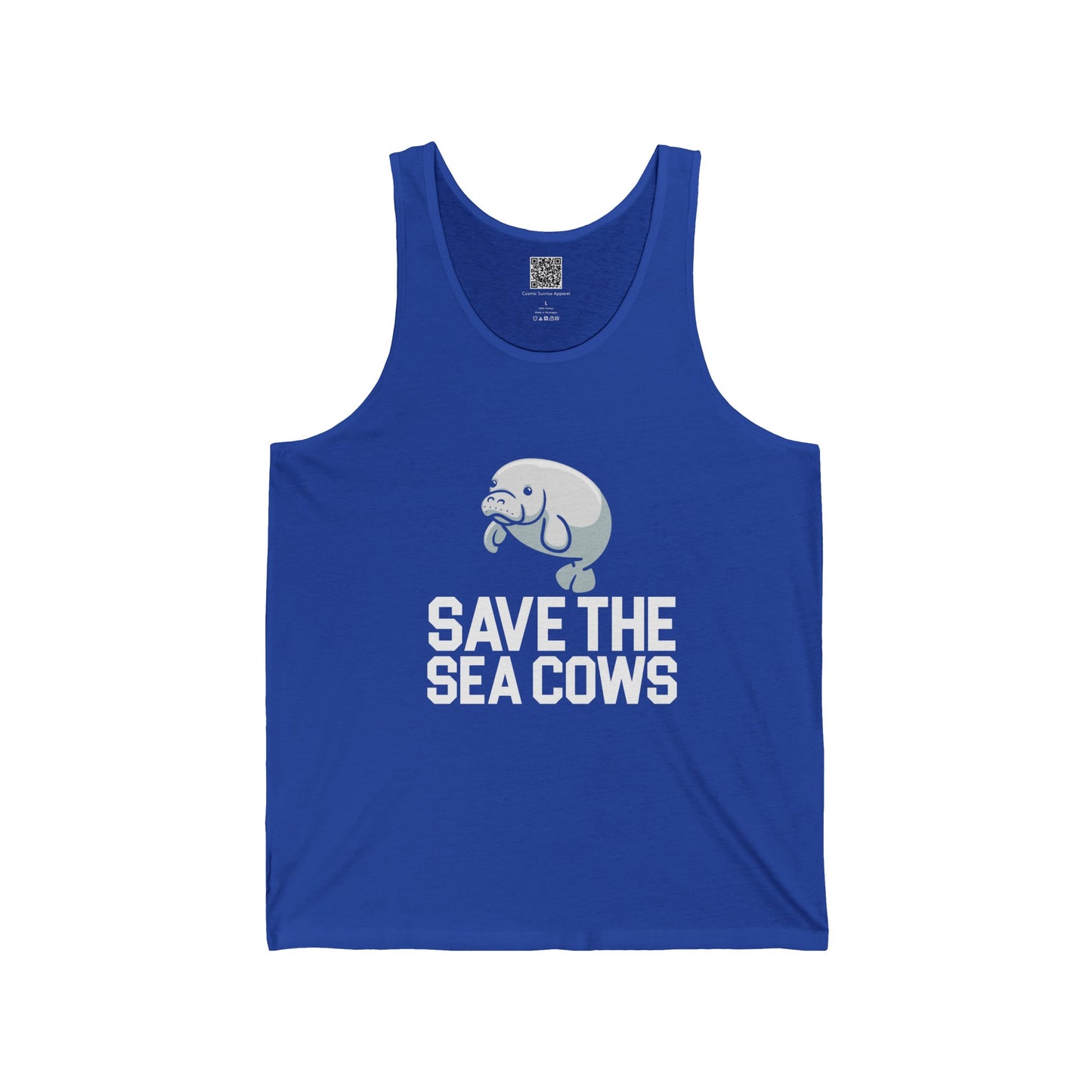 Save the Sea Cows! (Manatees)-Unisex Jersey Tank