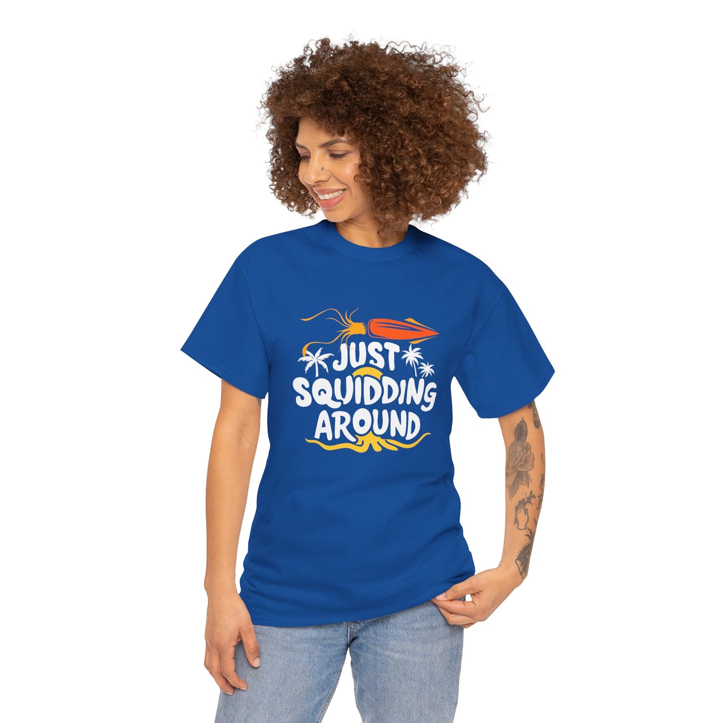 Just Squidding Around - Unisex Heavy Cotton Tee