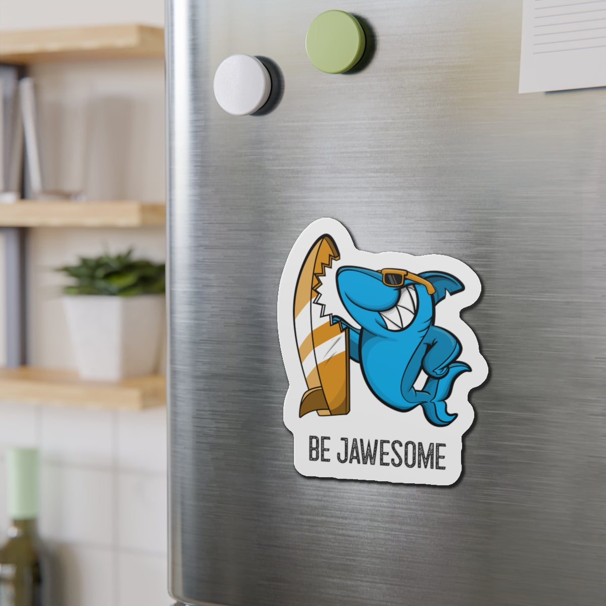 Be Jawesome (Surfing Shark) Die-Cut Magnets