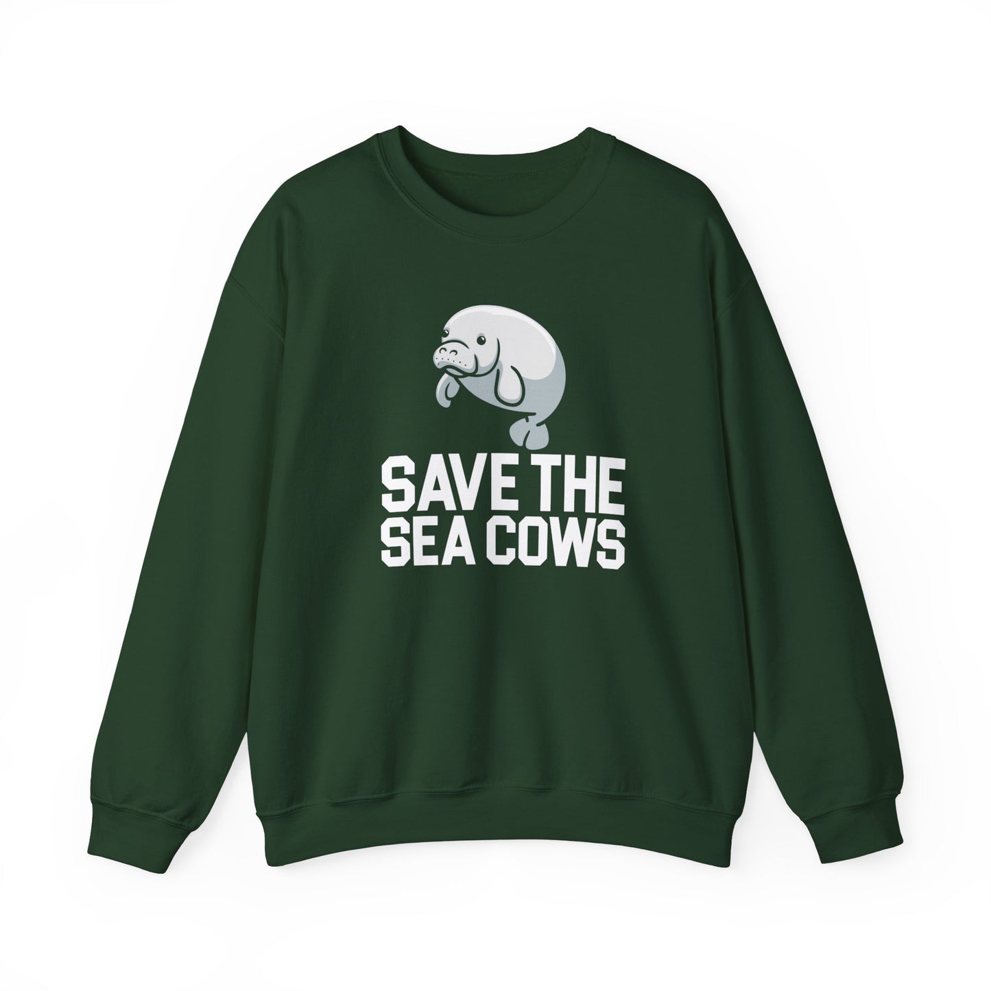 Save the Sea Cows (Manatees) Crew Neck Sweatshirt