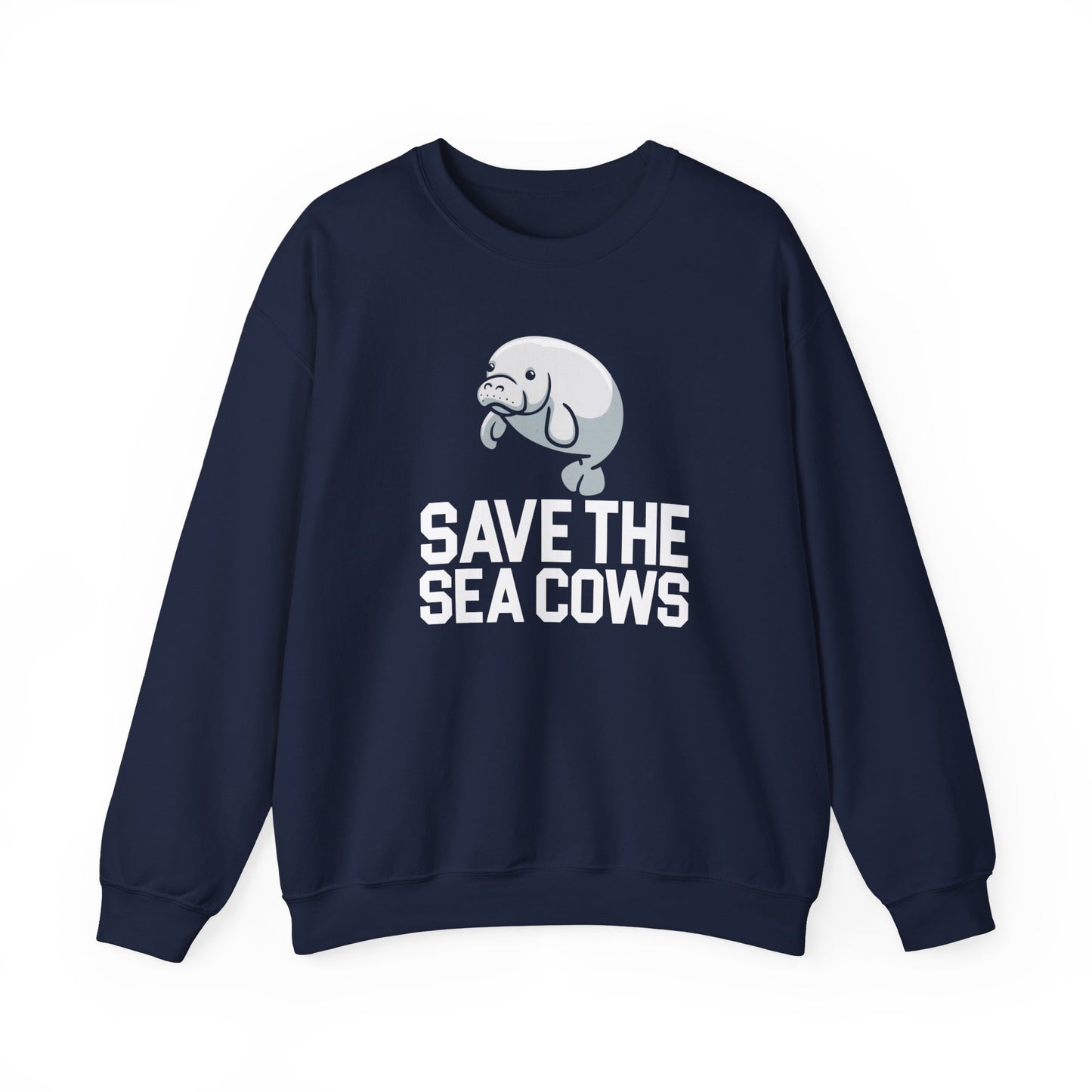 Save the Sea Cows (Manatees) Crew Neck Sweatshirt