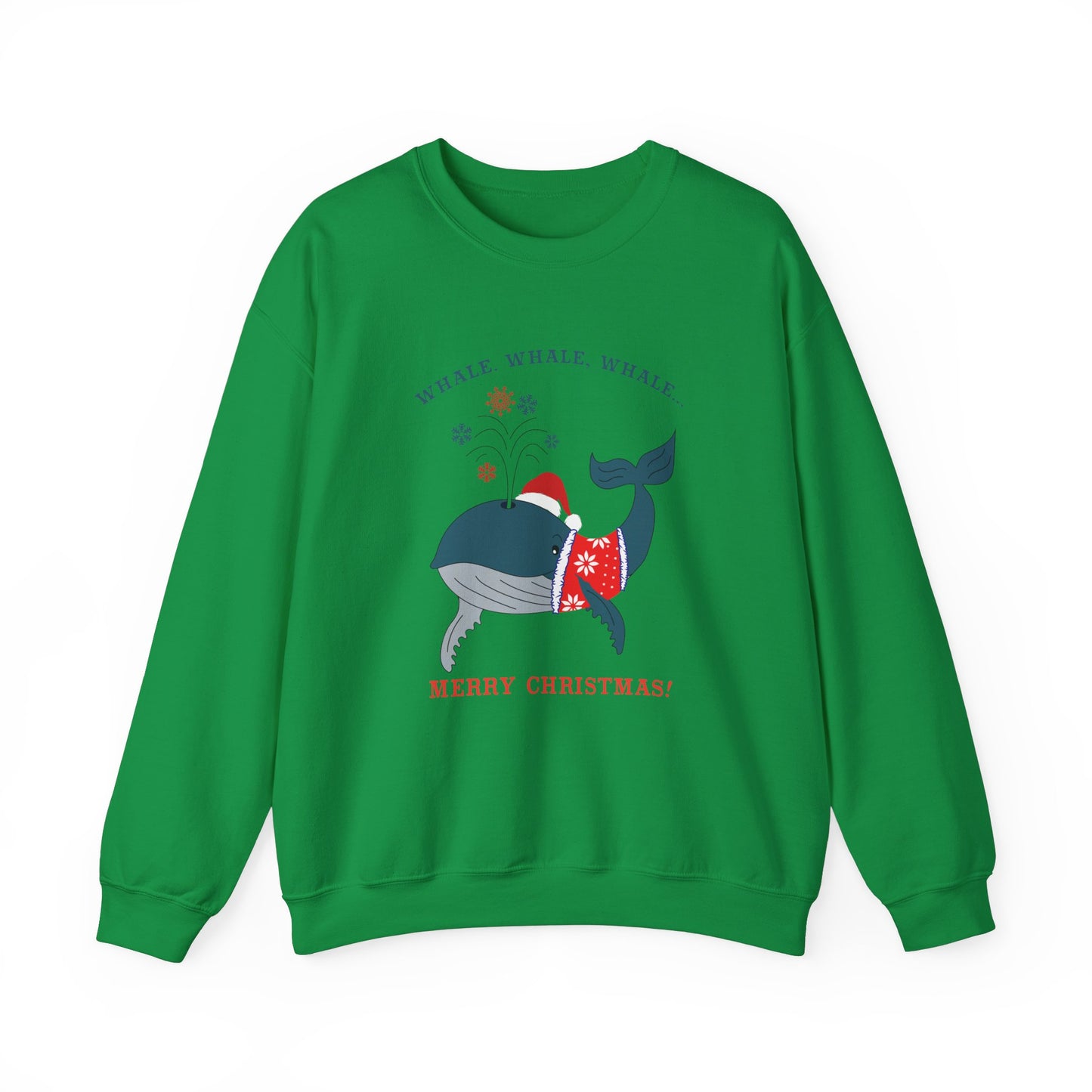 Unisex Crewneck Sweatshirt - Whale Whale Whale, Merry Christmas