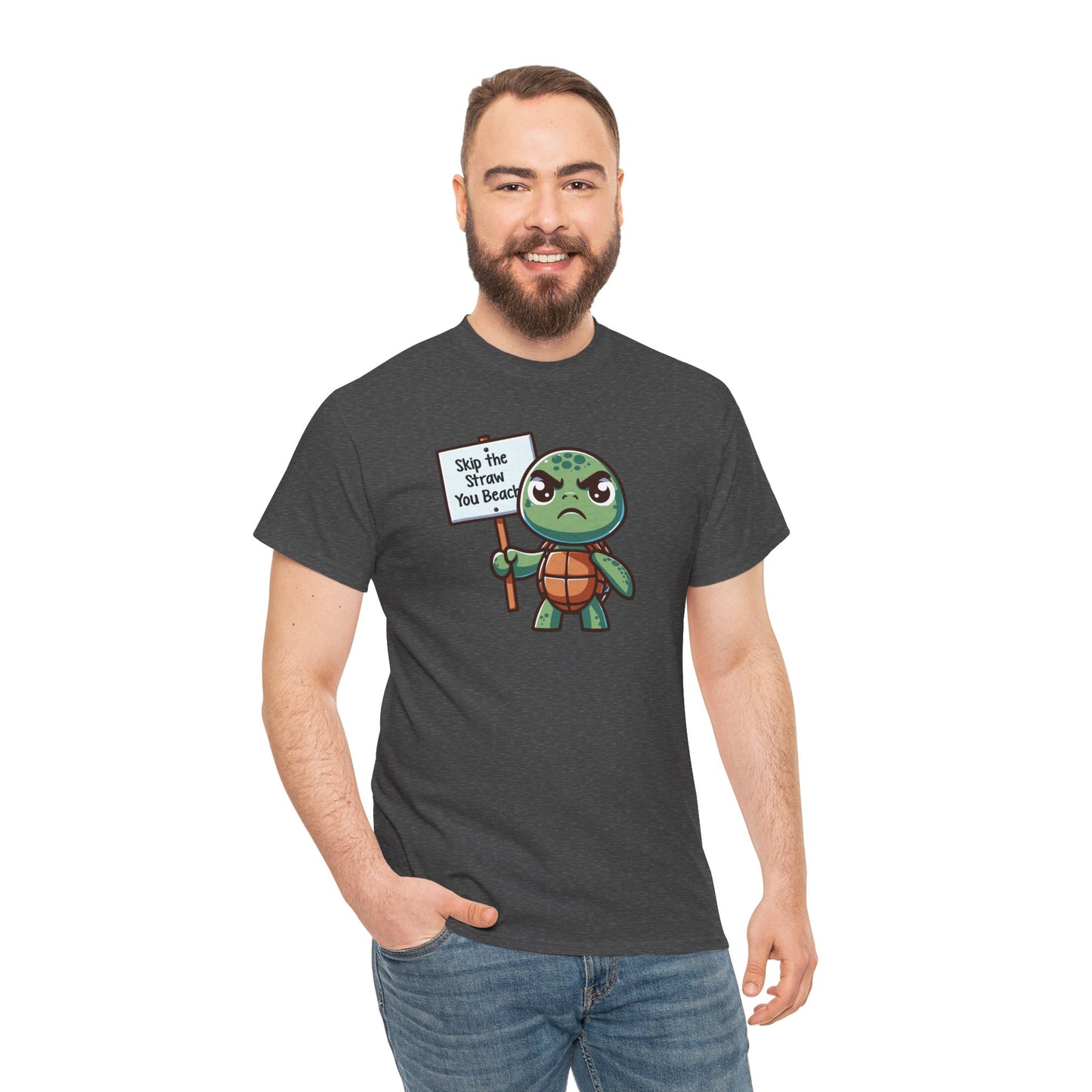 Skip the Straw, You Beach - Heavy Cotton Tee Shirt