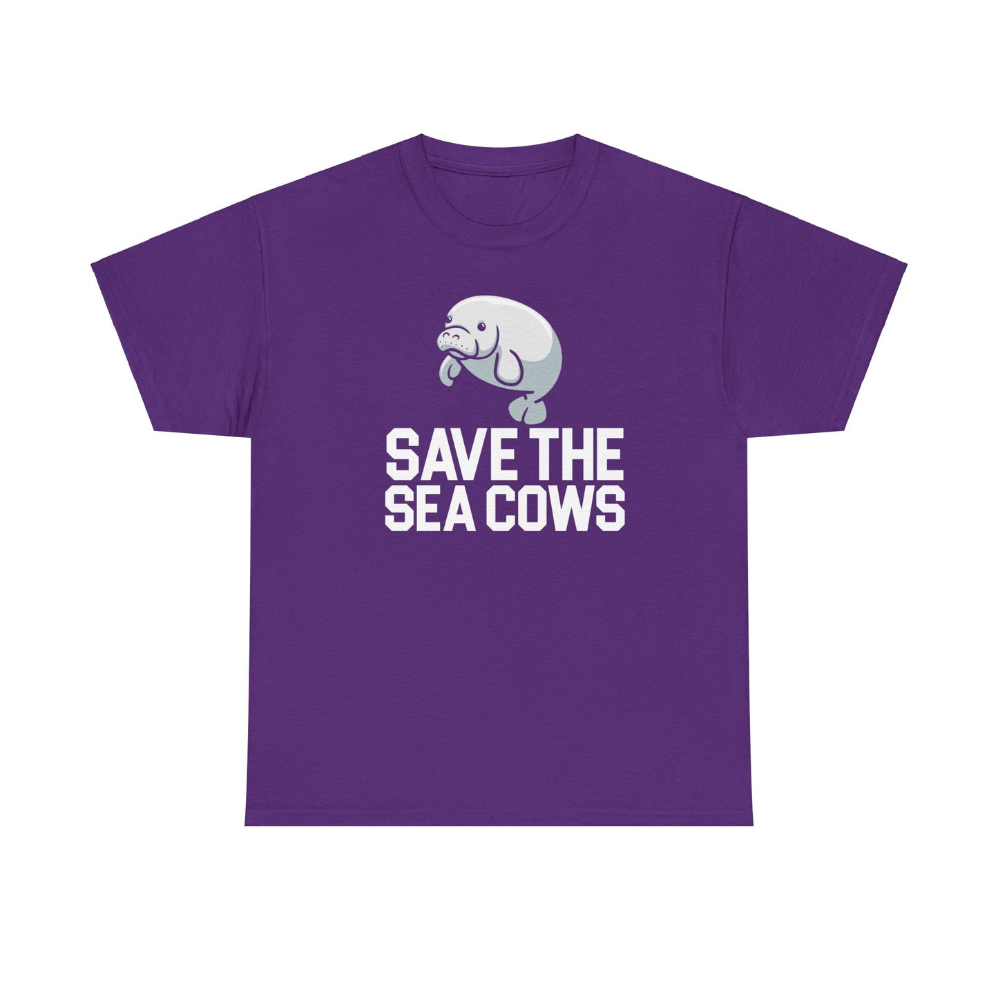 Save the Sea Cows! (Manatees) -Unisex Heavy Cotton Tee