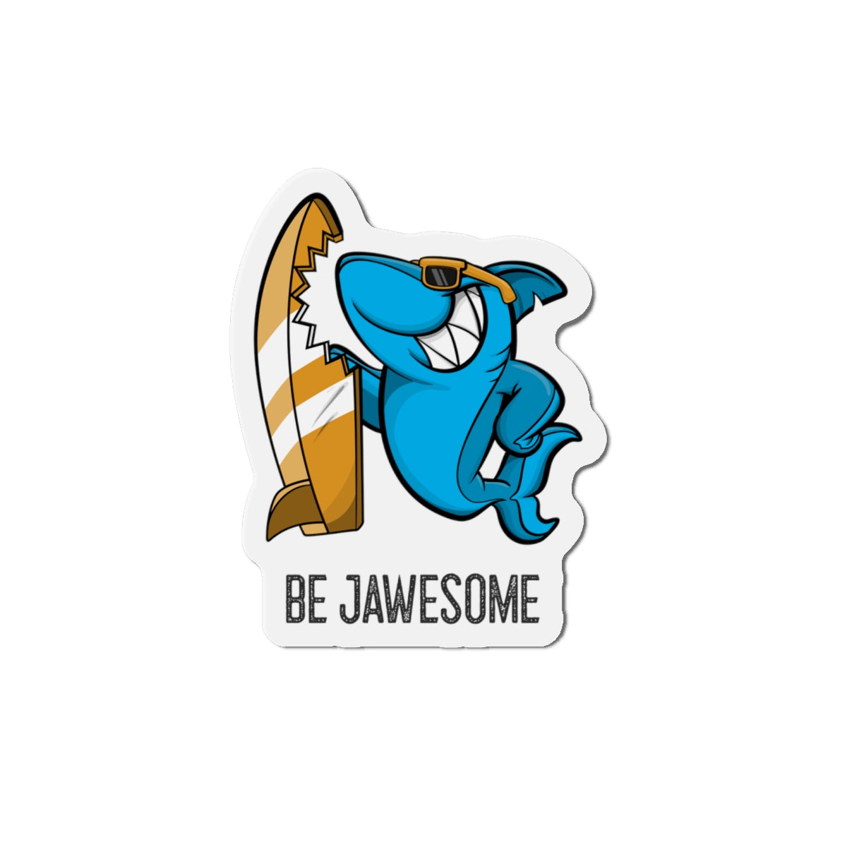 Be Jawesome (Surfing Shark) Die-Cut Magnets