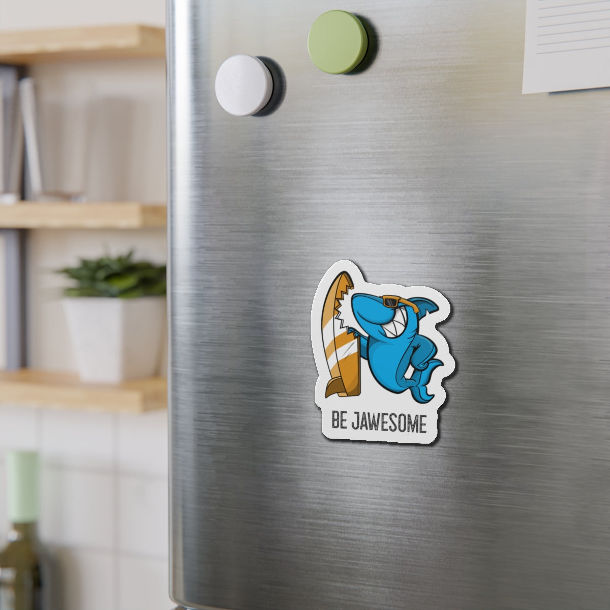 Be Jawesome (Surfing Shark) Die-Cut Magnets