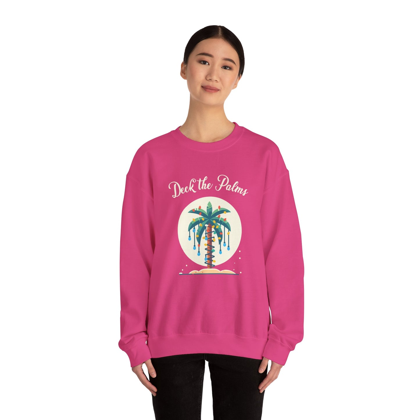 Unisex Crewneck Sweatshirt - Deck the Palms Design