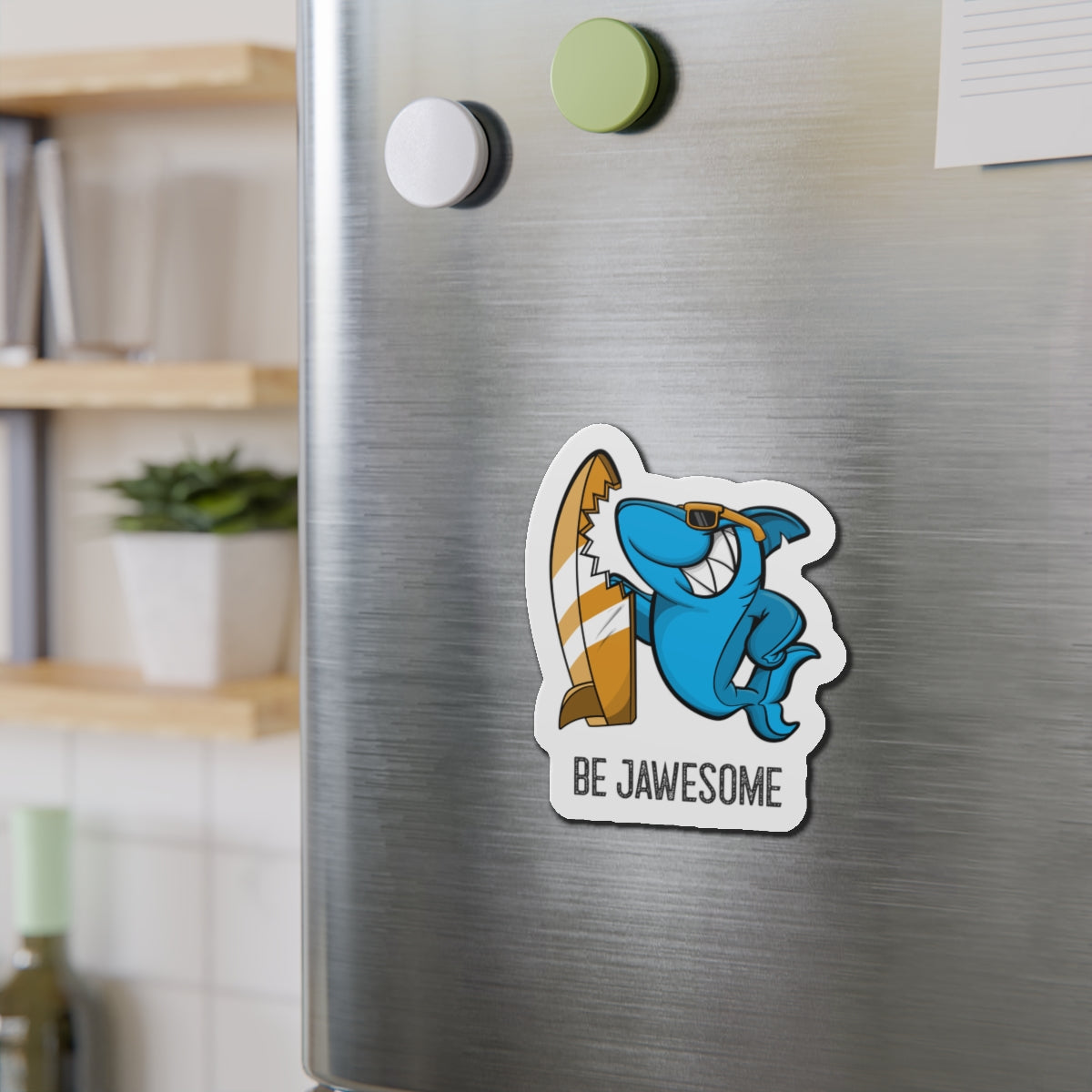 Be Jawesome (Surfing Shark) Die-Cut Magnets