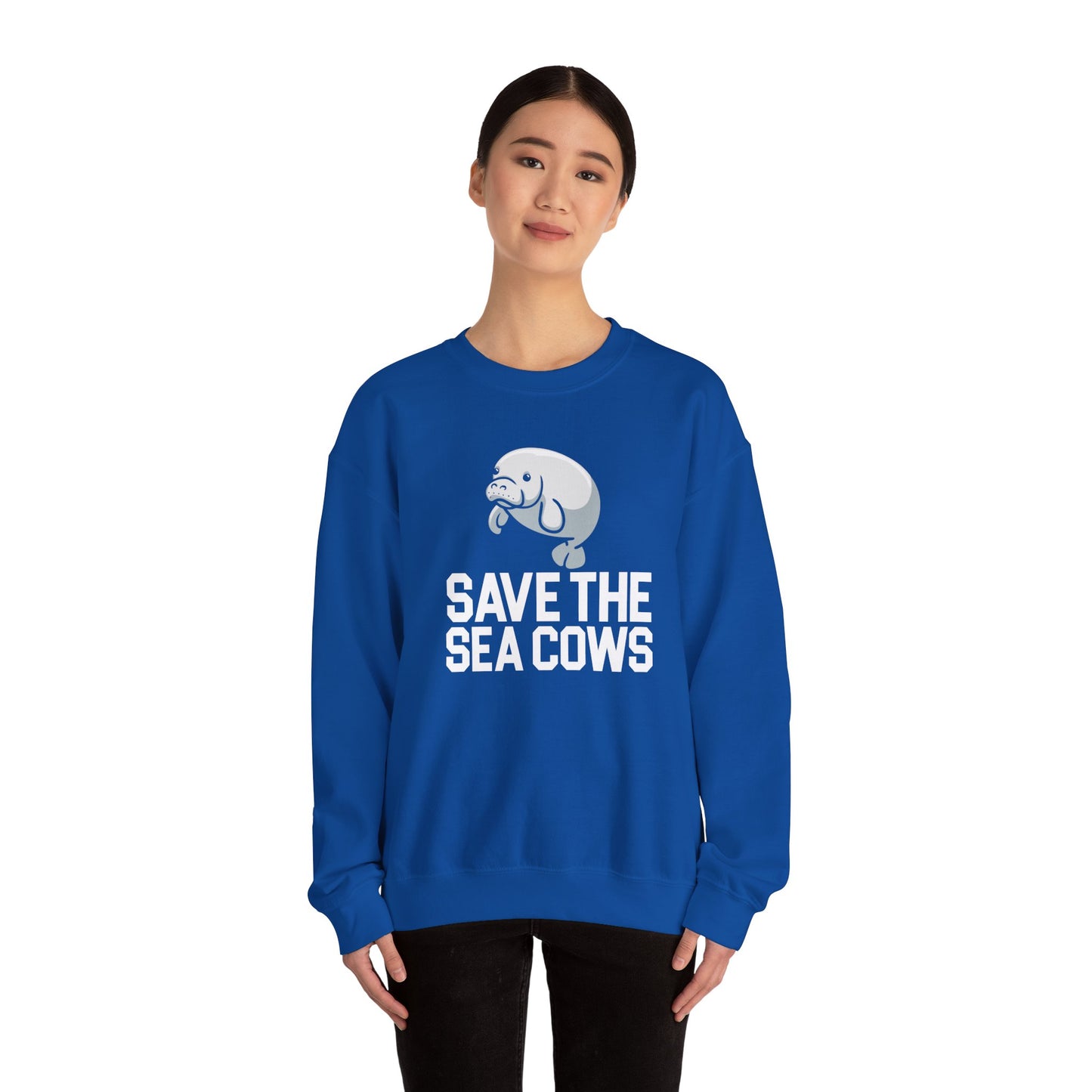 Save the Sea Cows (Manatees) Crew Neck Sweatshirt
