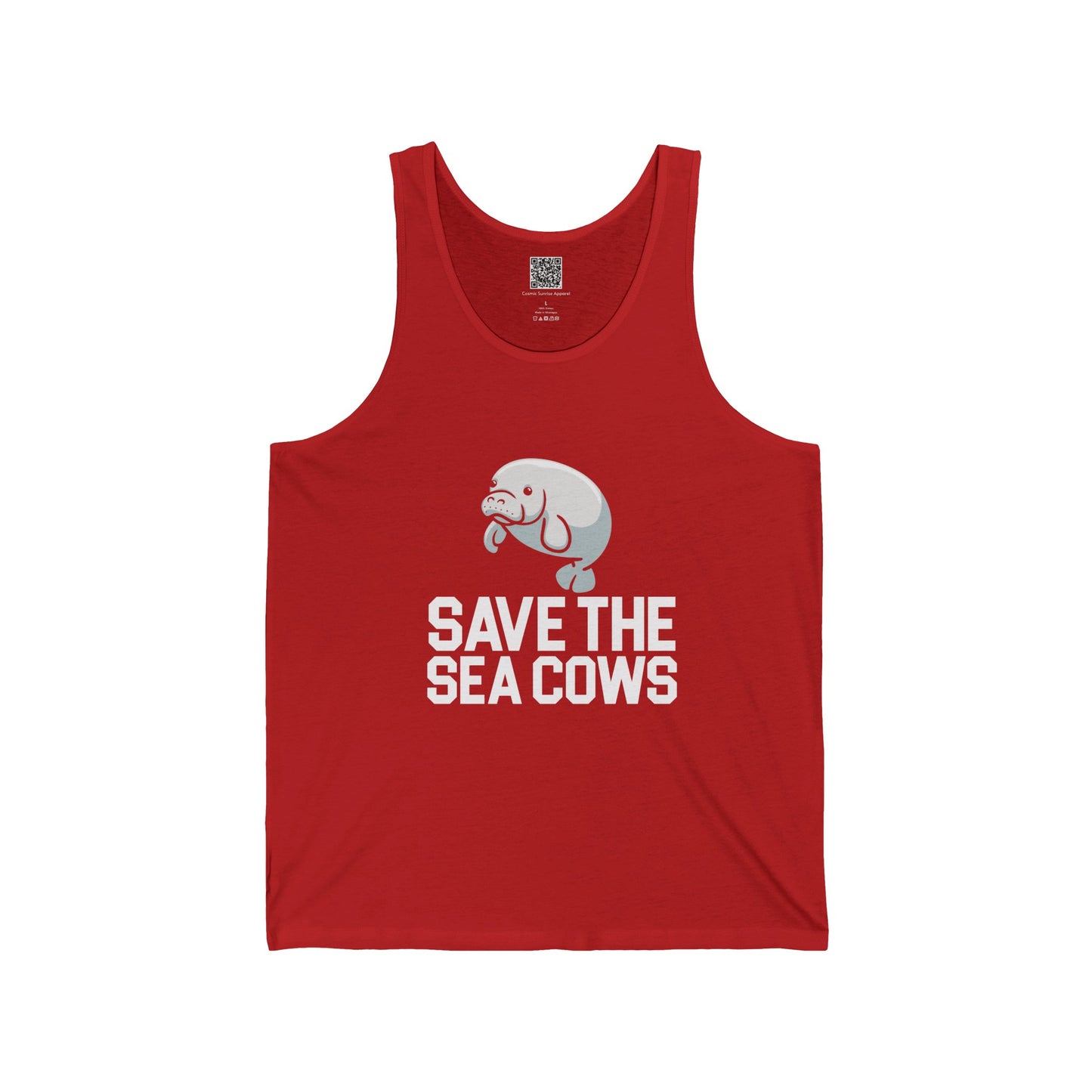 Save the Sea Cows! (Manatees)-Unisex Jersey Tank