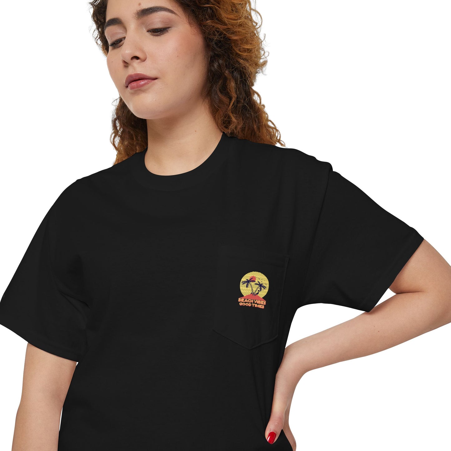Beach Vibes Good Times Pocket Tee