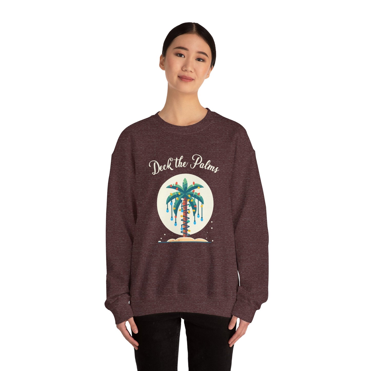 Unisex Crewneck Sweatshirt - Deck the Palms Design