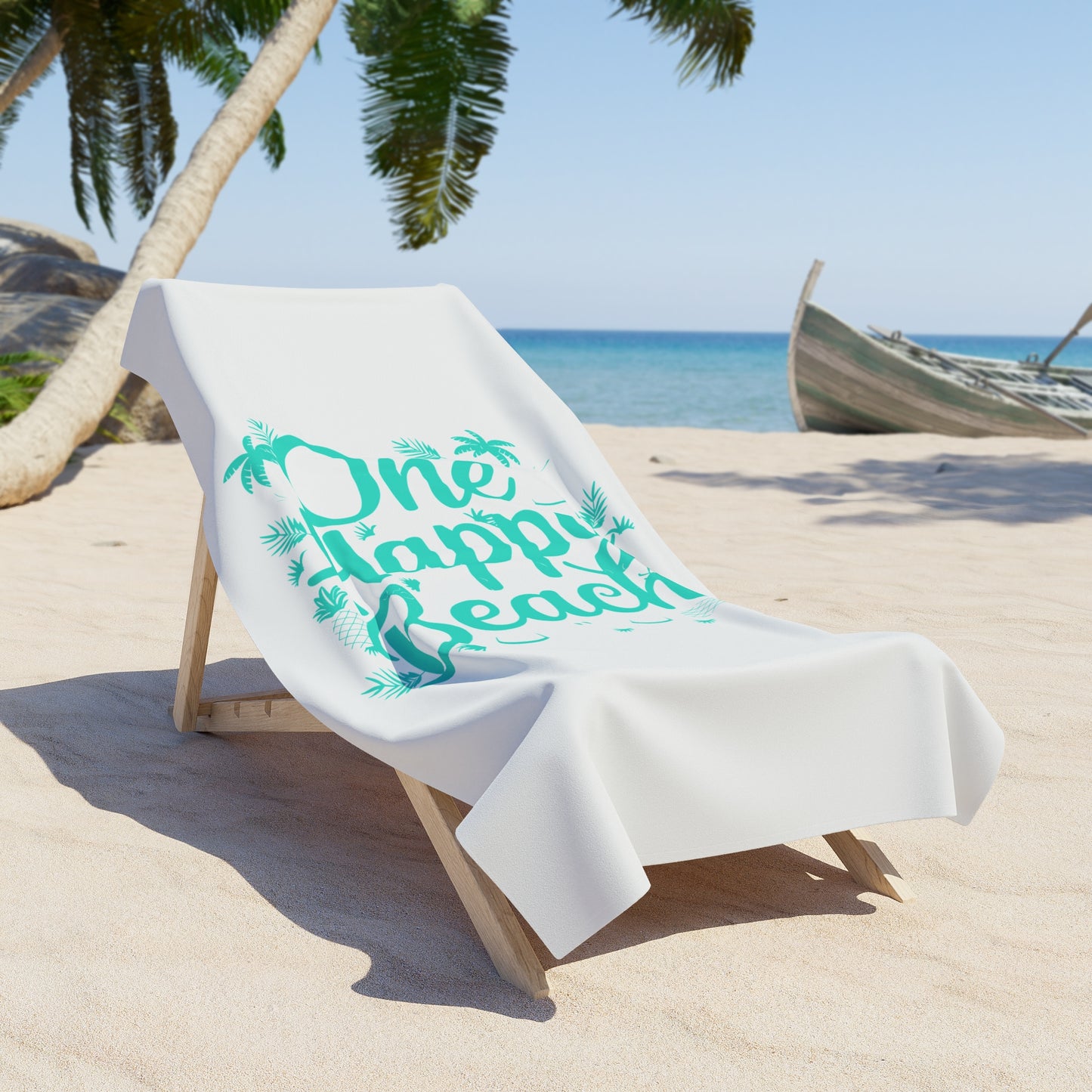 One Happy Beach- Beach Towel