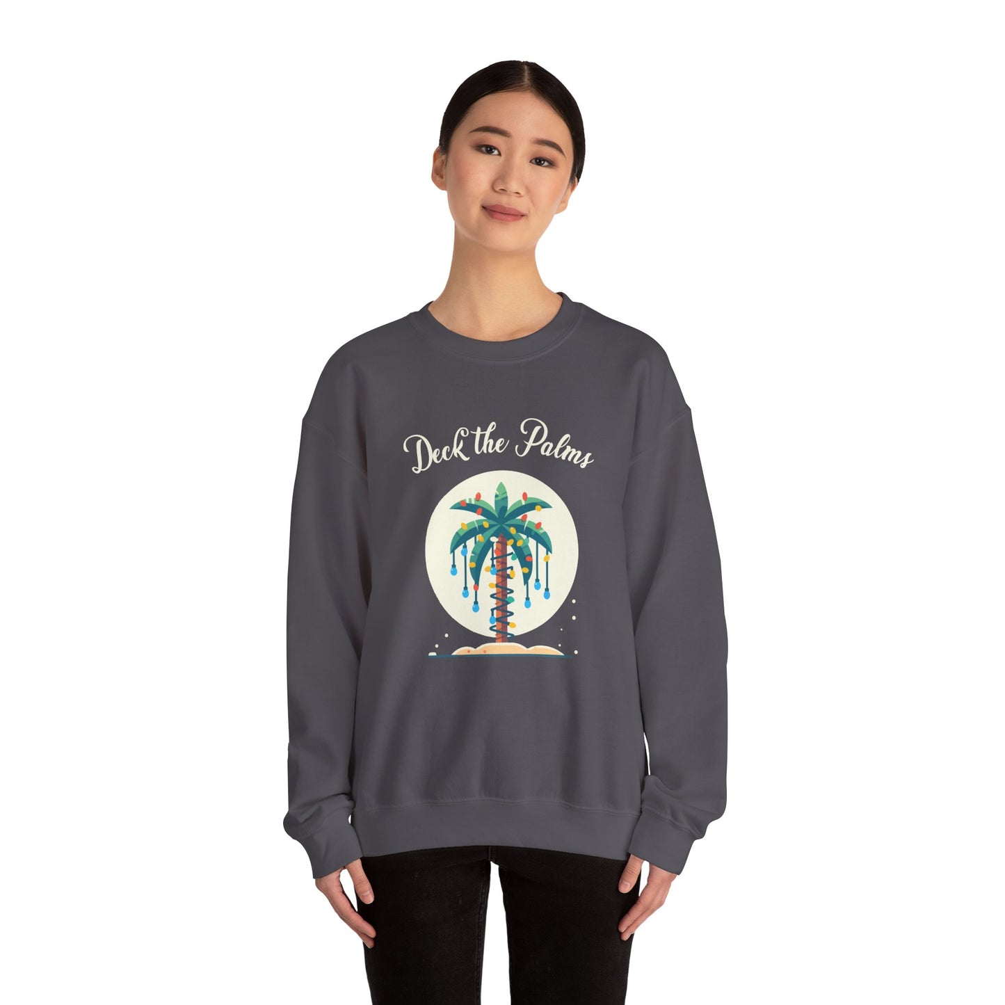 Unisex Crewneck Sweatshirt - Deck the Palms Design