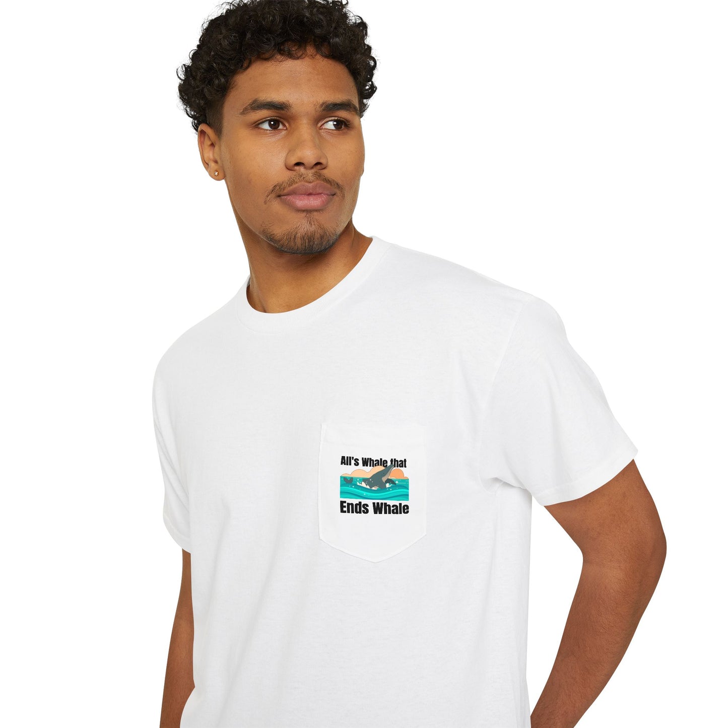 All's Whale That Ends Whale Pocket T-Shirt