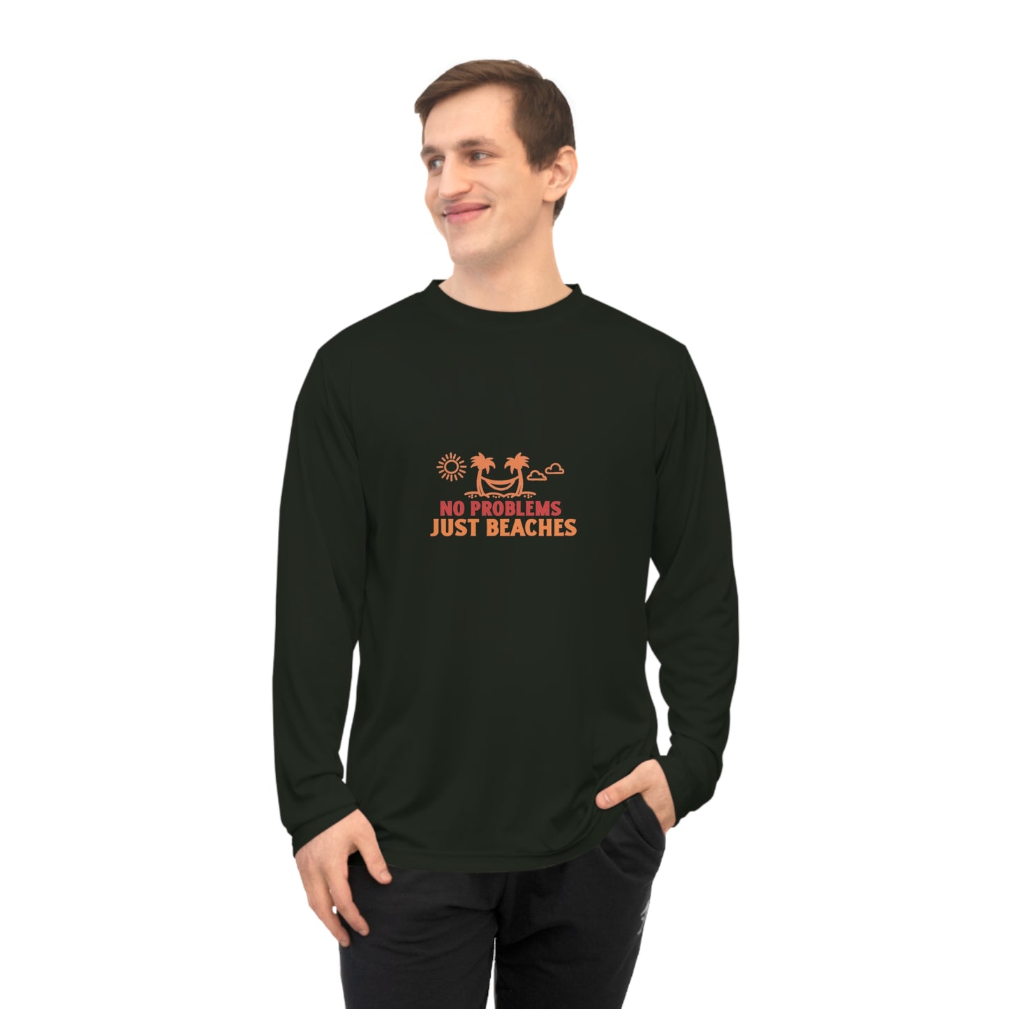 No Problems Just Beaches Performance Long Sleeve Shirt