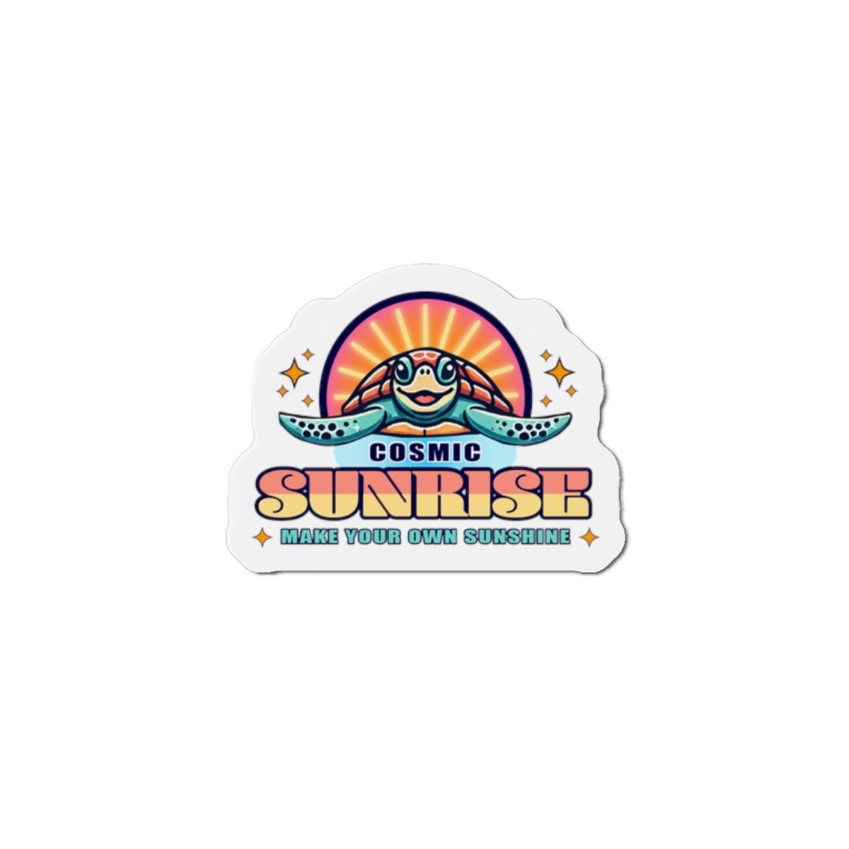 Cosmic Sunrise Die-Cut Magnets