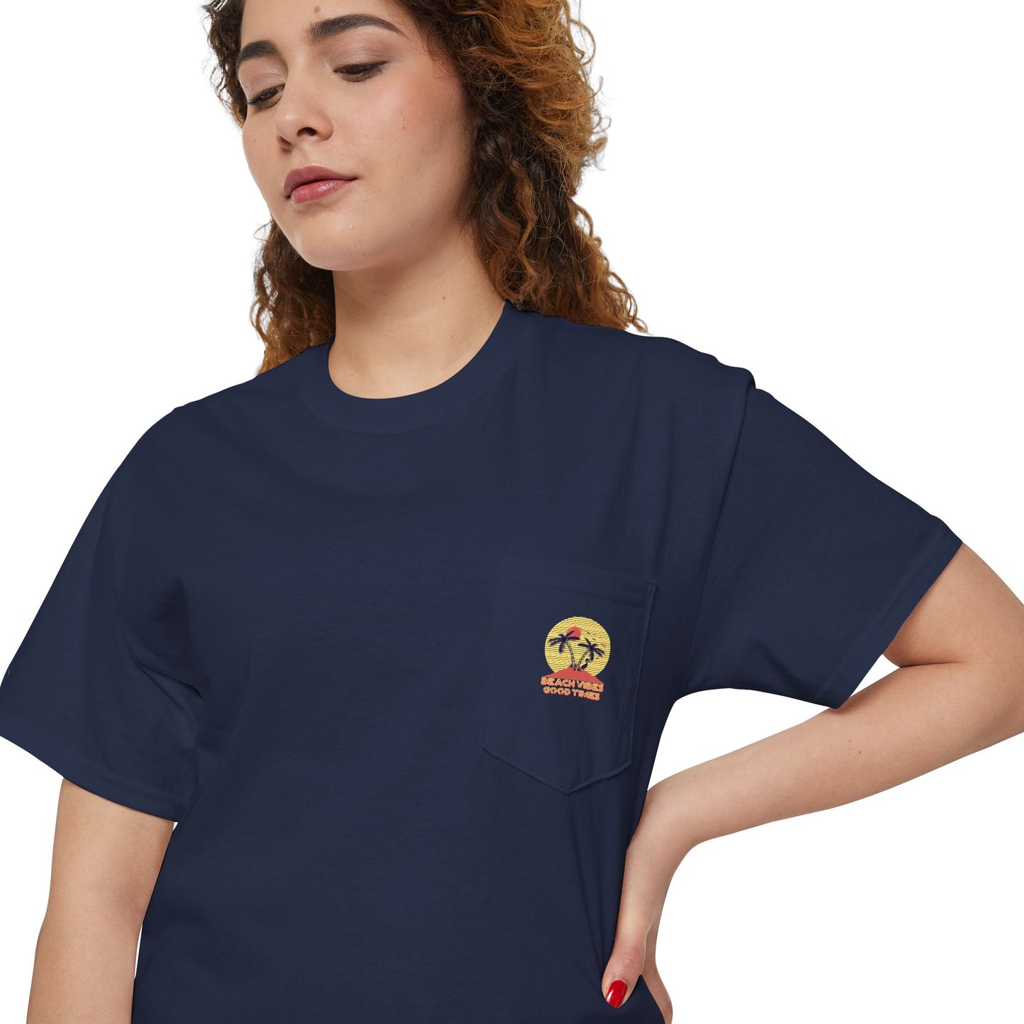 Beach Vibes Good Times Pocket Tee