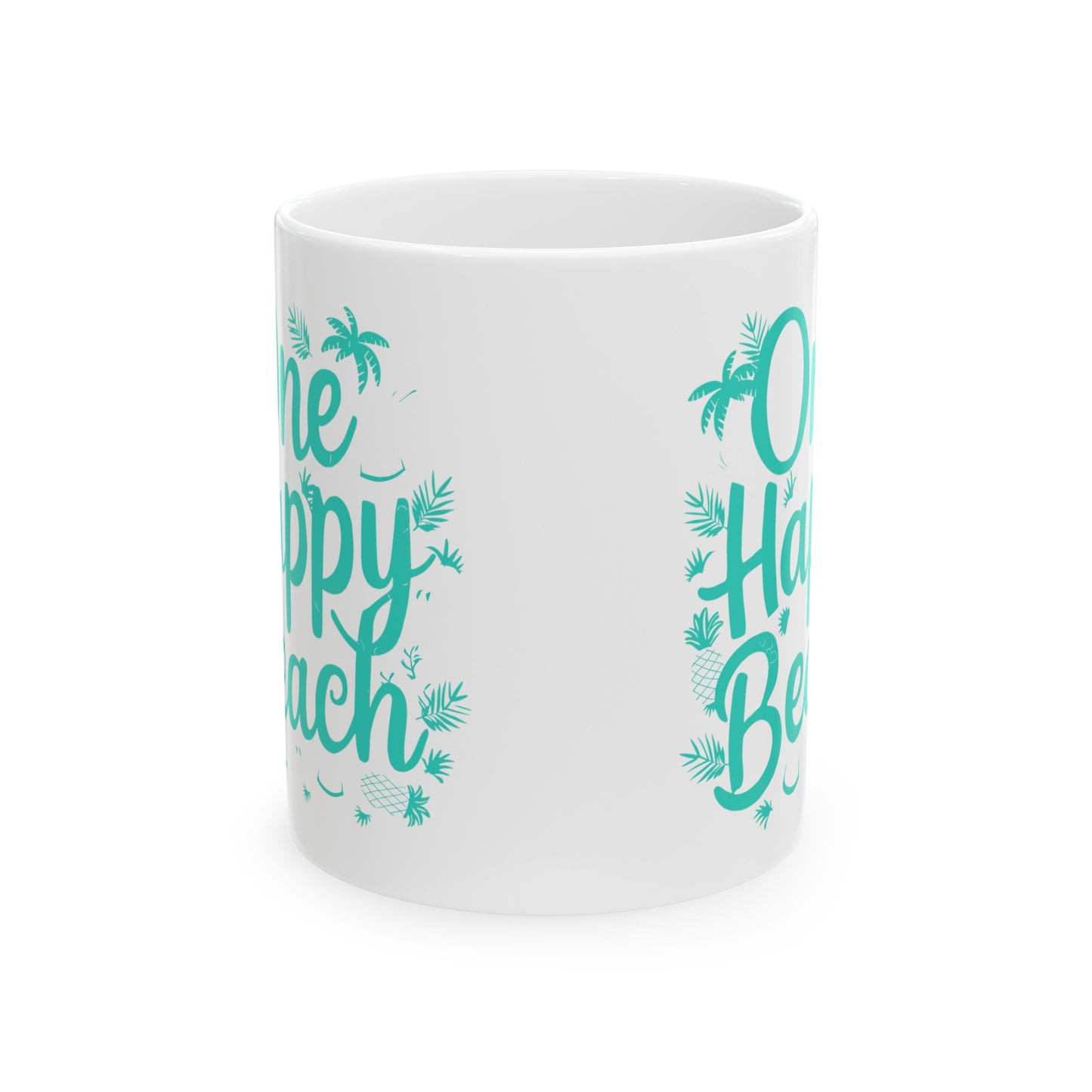 One Happy Beach Ceramic Mug, (11oz, 15oz)
