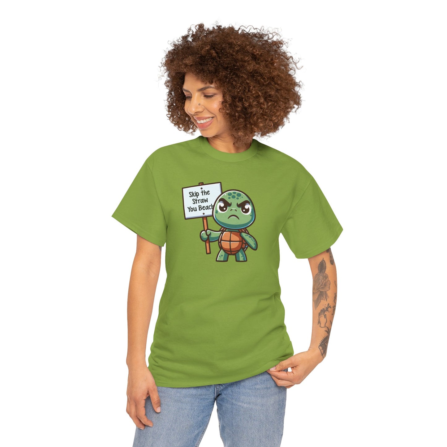 Skip the Straw, You Beach - Heavy Cotton Tee Shirt