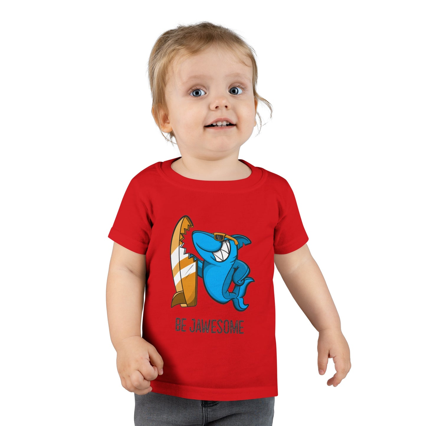 Be Jawesome (Surfing Shark) Toddler T-shirt