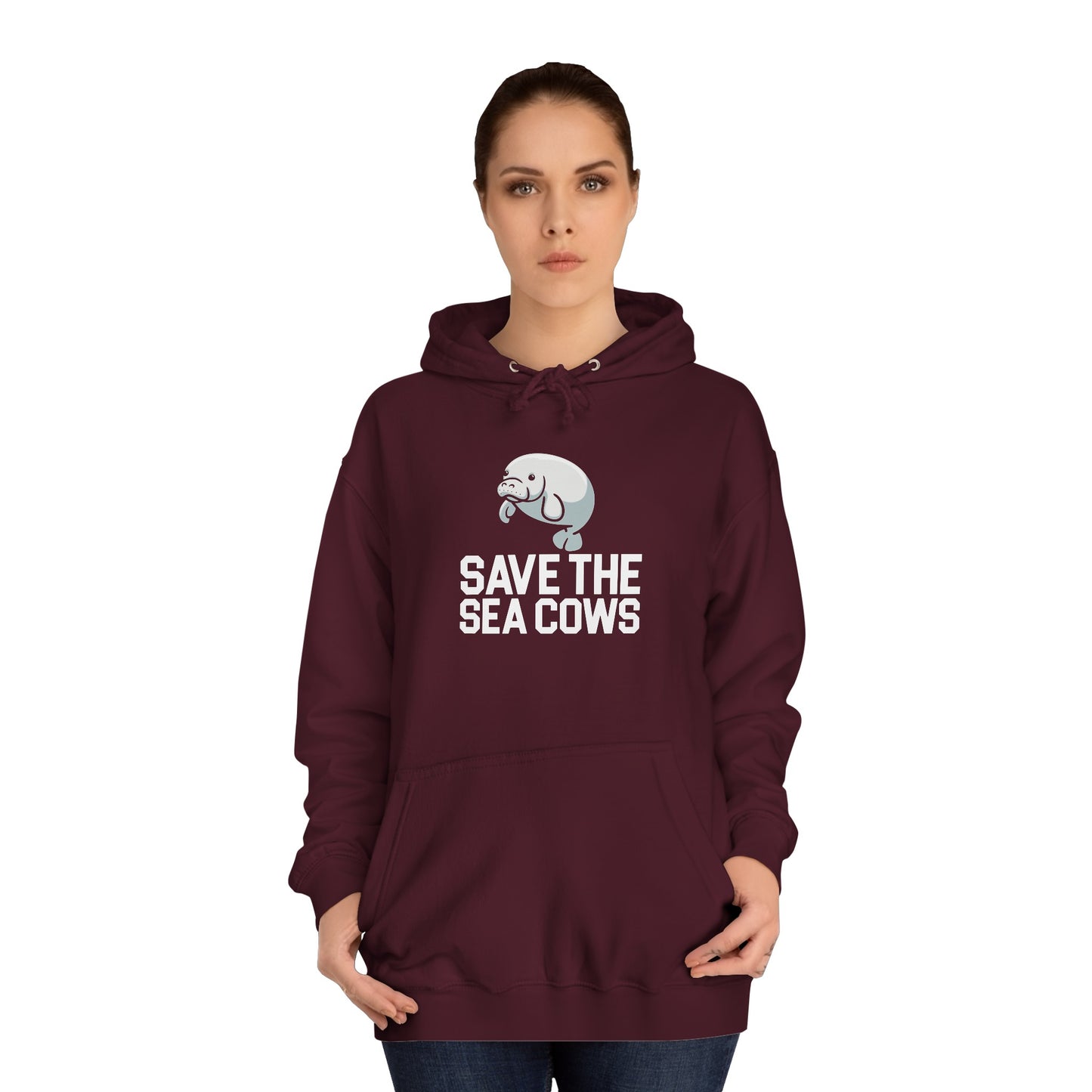 Save the Sea Cows (Manatees) Hooded Sweatshirt