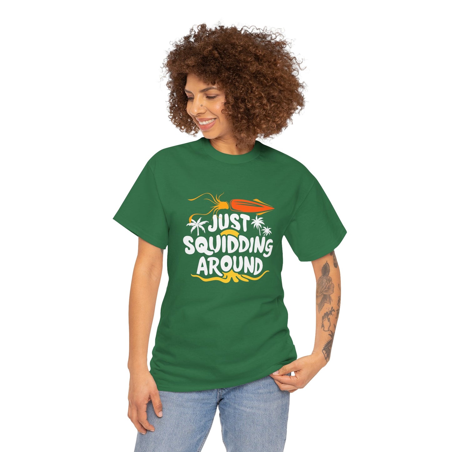 Just Squidding Around - Unisex Heavy Cotton Tee