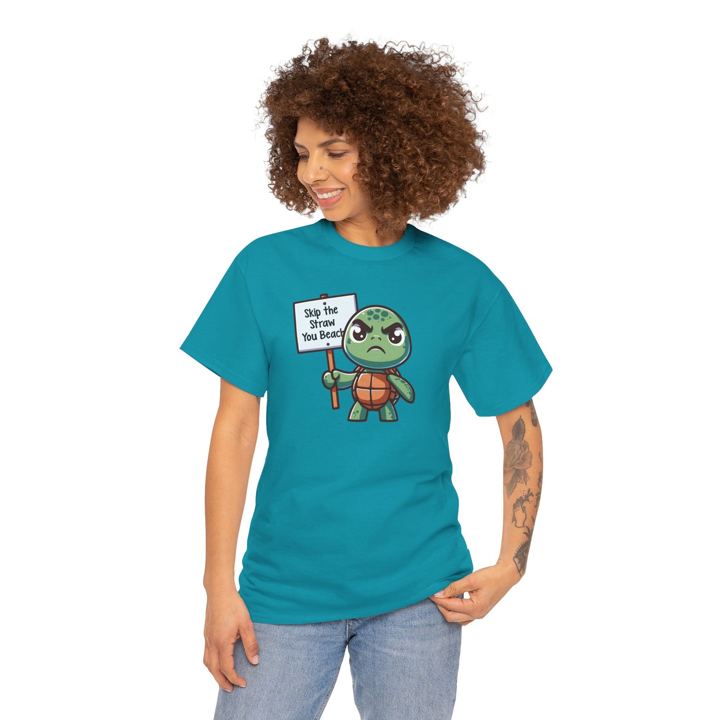 Skip the Straw, You Beach - Heavy Cotton Tee Shirt
