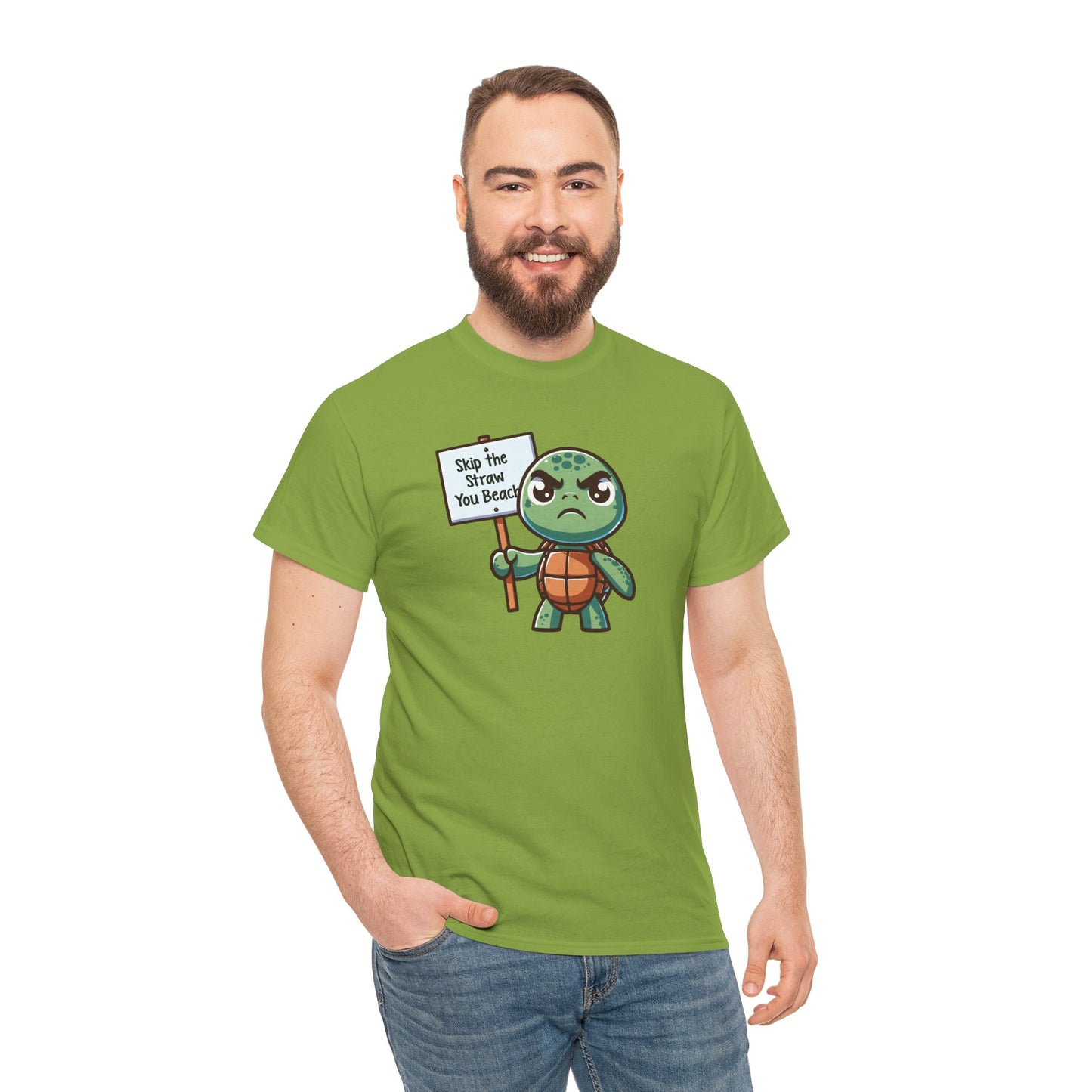 Skip the Straw, You Beach - Heavy Cotton Tee Shirt