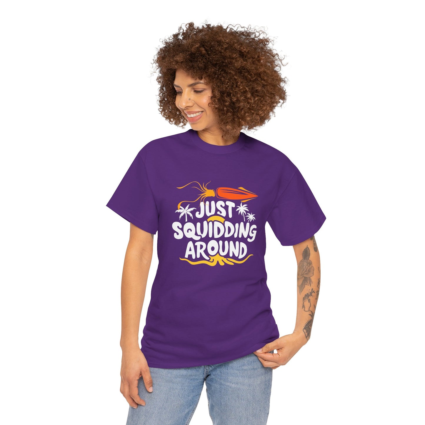 Just Squidding Around - Unisex Heavy Cotton Tee