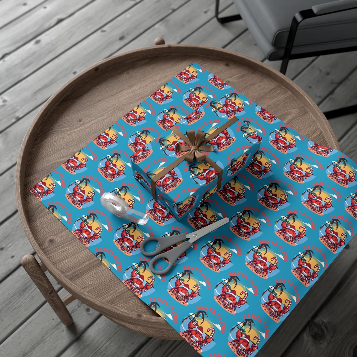 Holiday Gift Wrap - Santa Claws