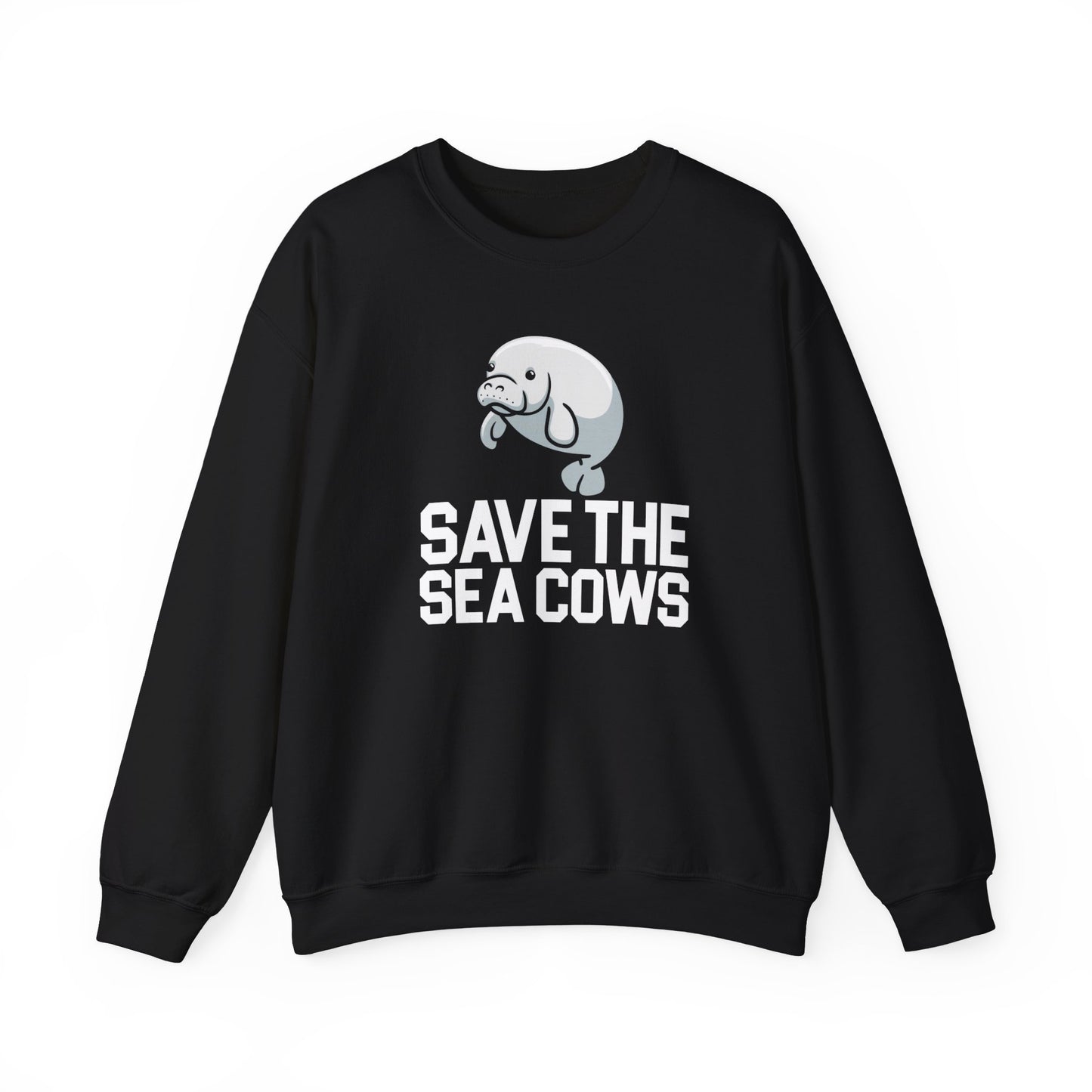 Save the Sea Cows (Manatees) Crew Neck Sweatshirt