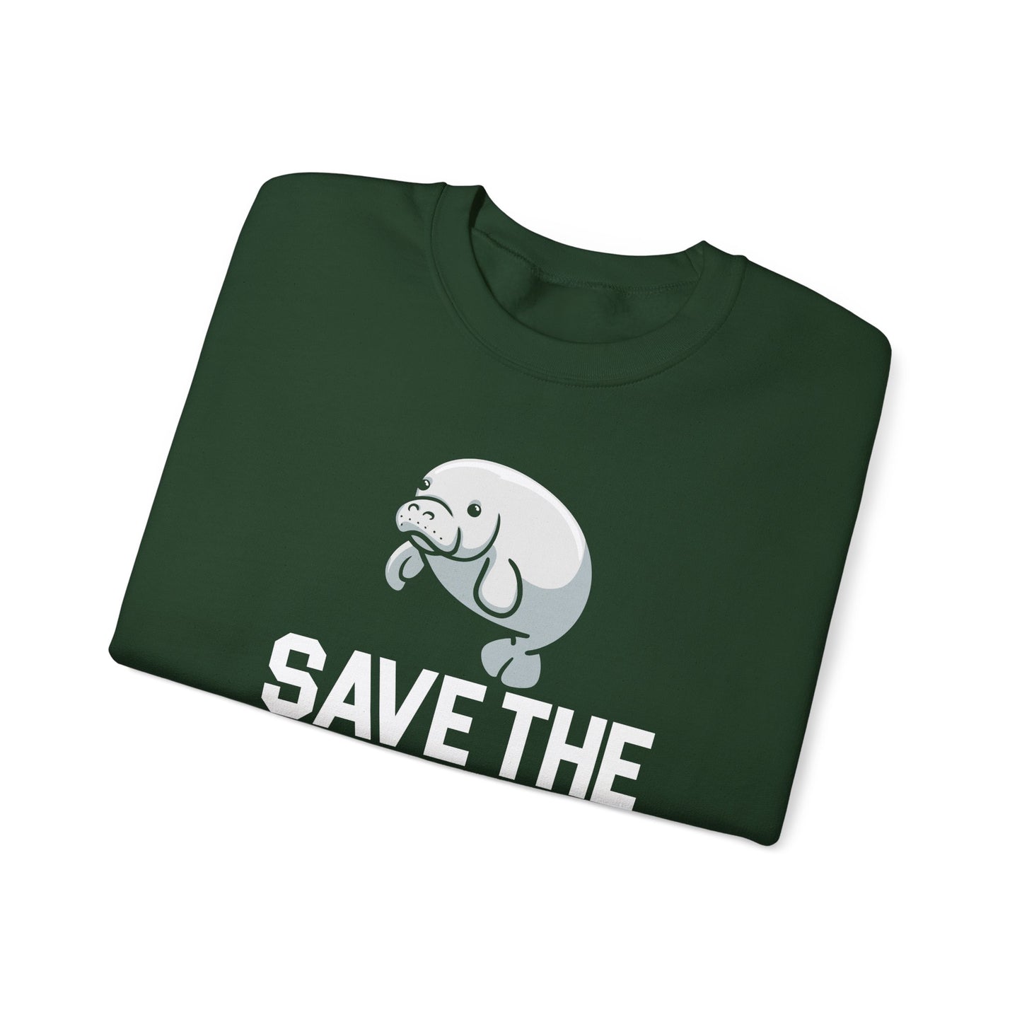 Save the Sea Cows (Manatees) Crew Neck Sweatshirt