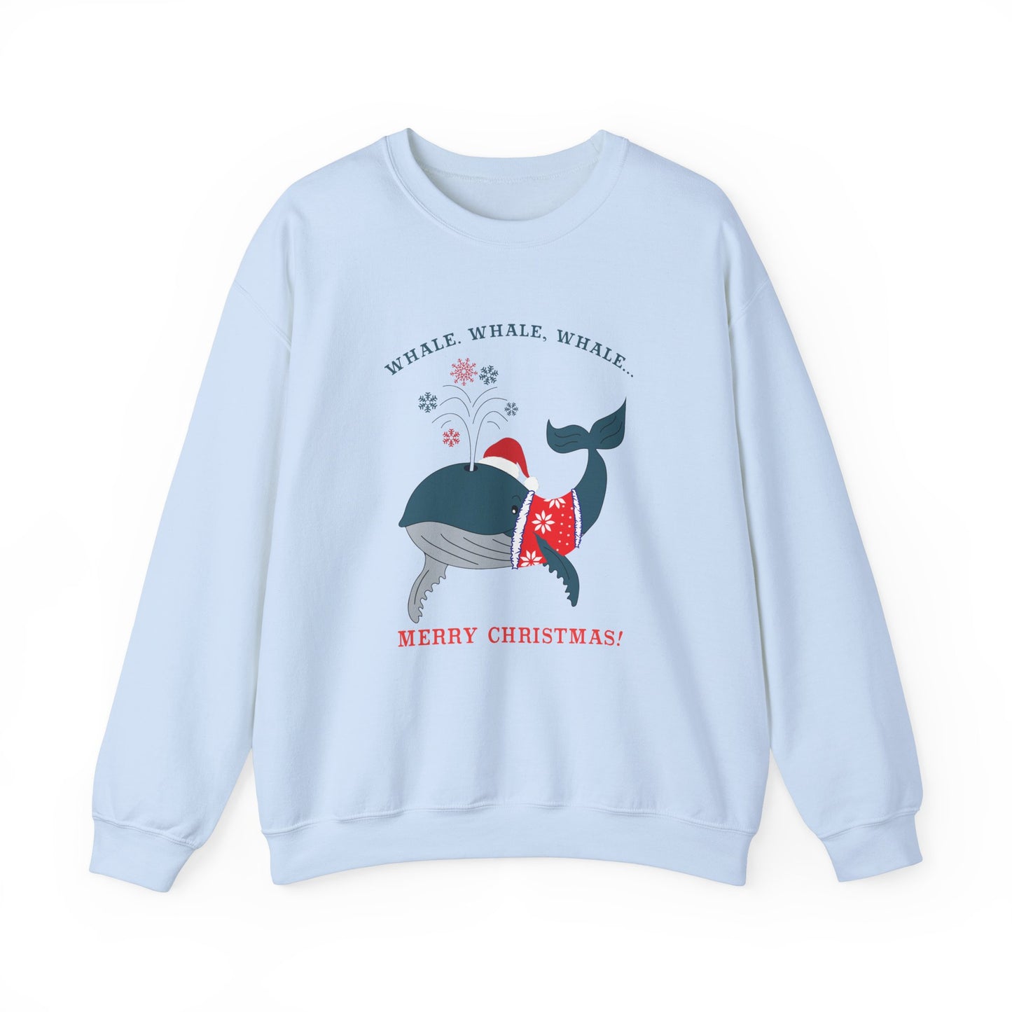 Unisex Crewneck Sweatshirt - Whale Whale Whale, Merry Christmas
