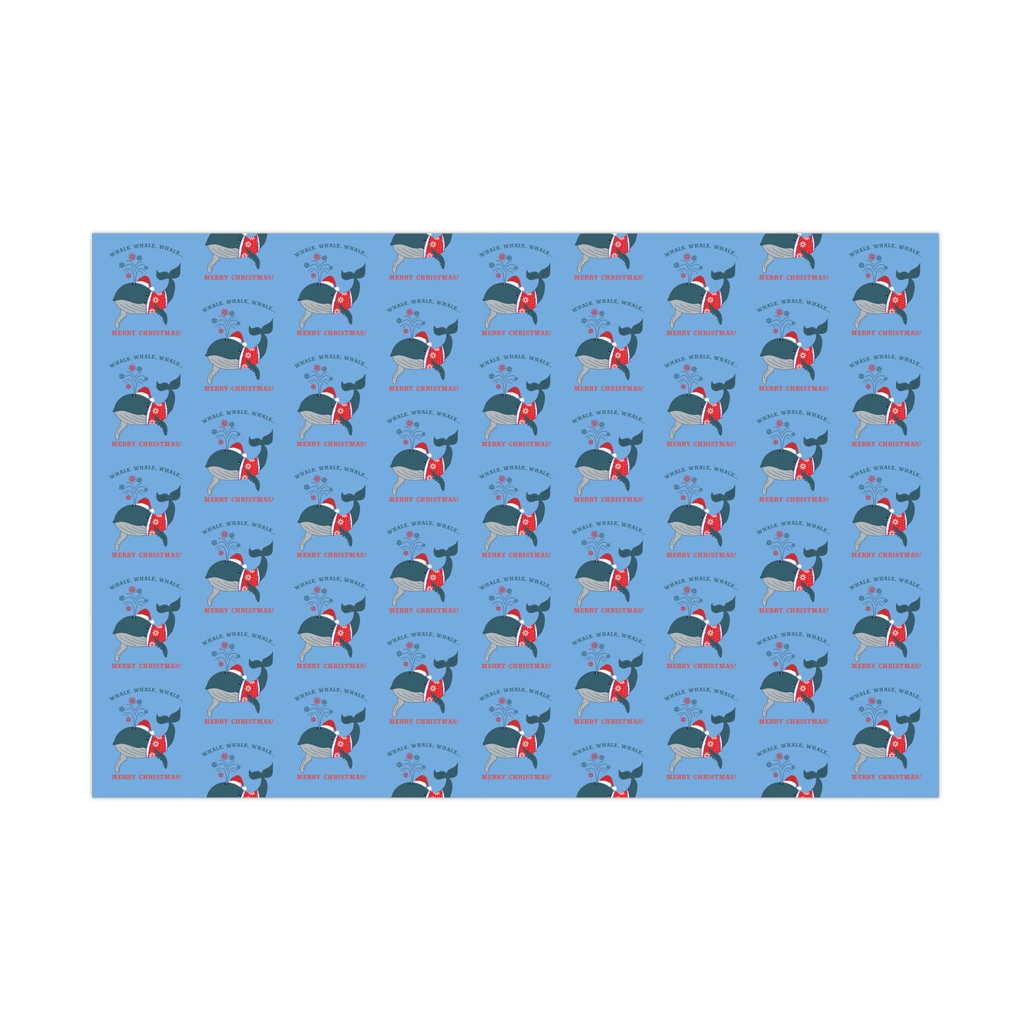 Holiday Gift Wrap - Whale Whale Whale, Merry Christmas