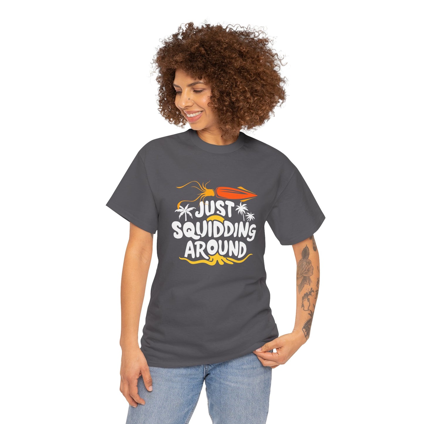Just Squidding Around - Unisex Heavy Cotton Tee