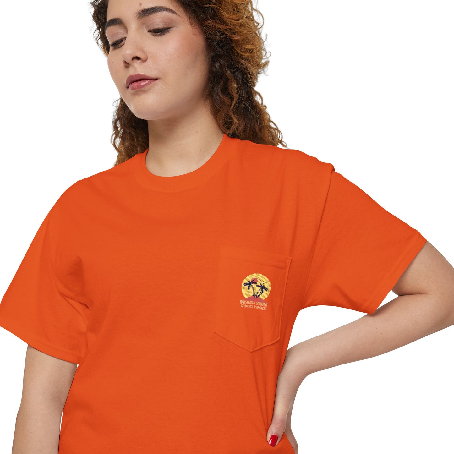 Beach Vibes Good Times Pocket Tee