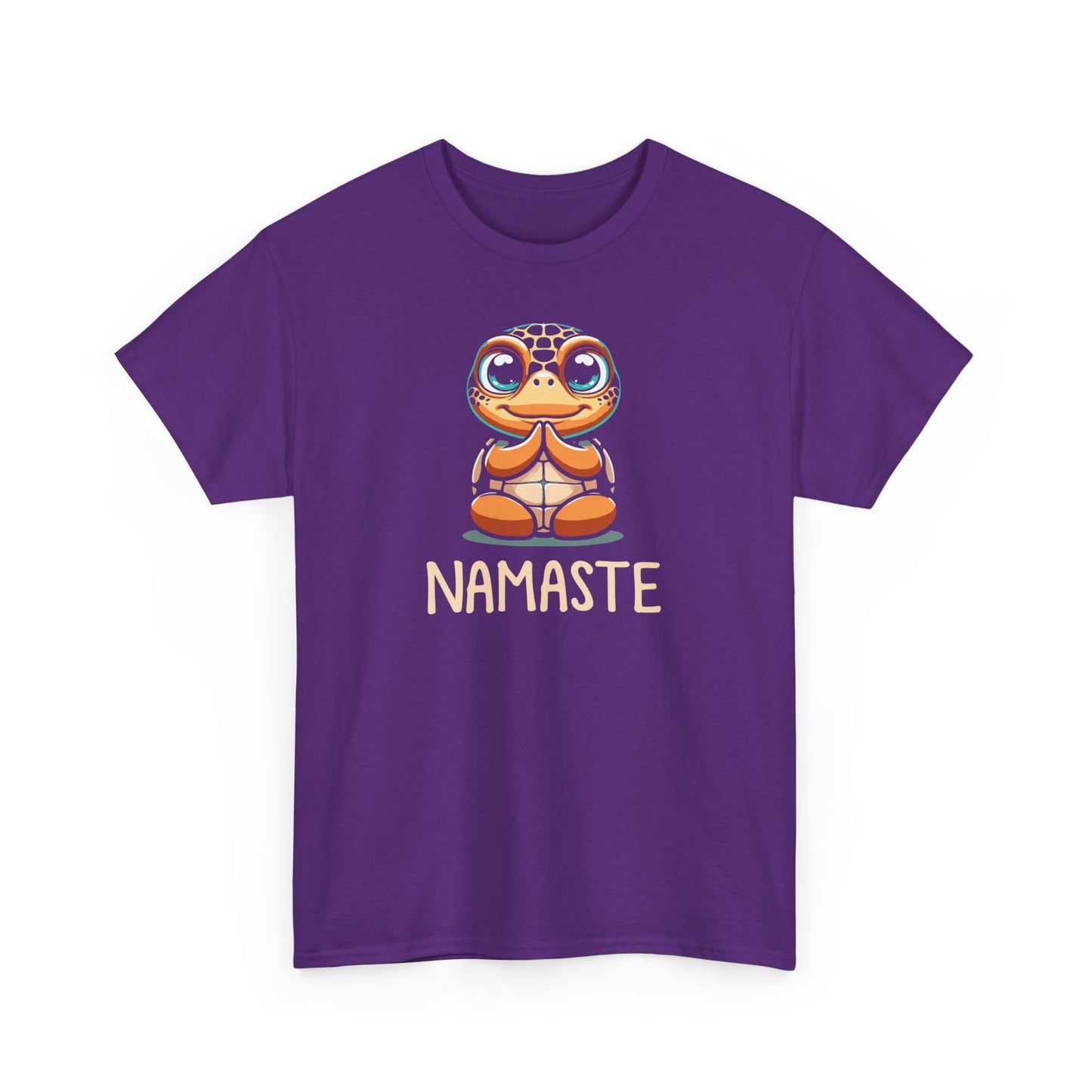 Sea Turtle Yoga Namaste - Unisex Cotton Tee Shirt