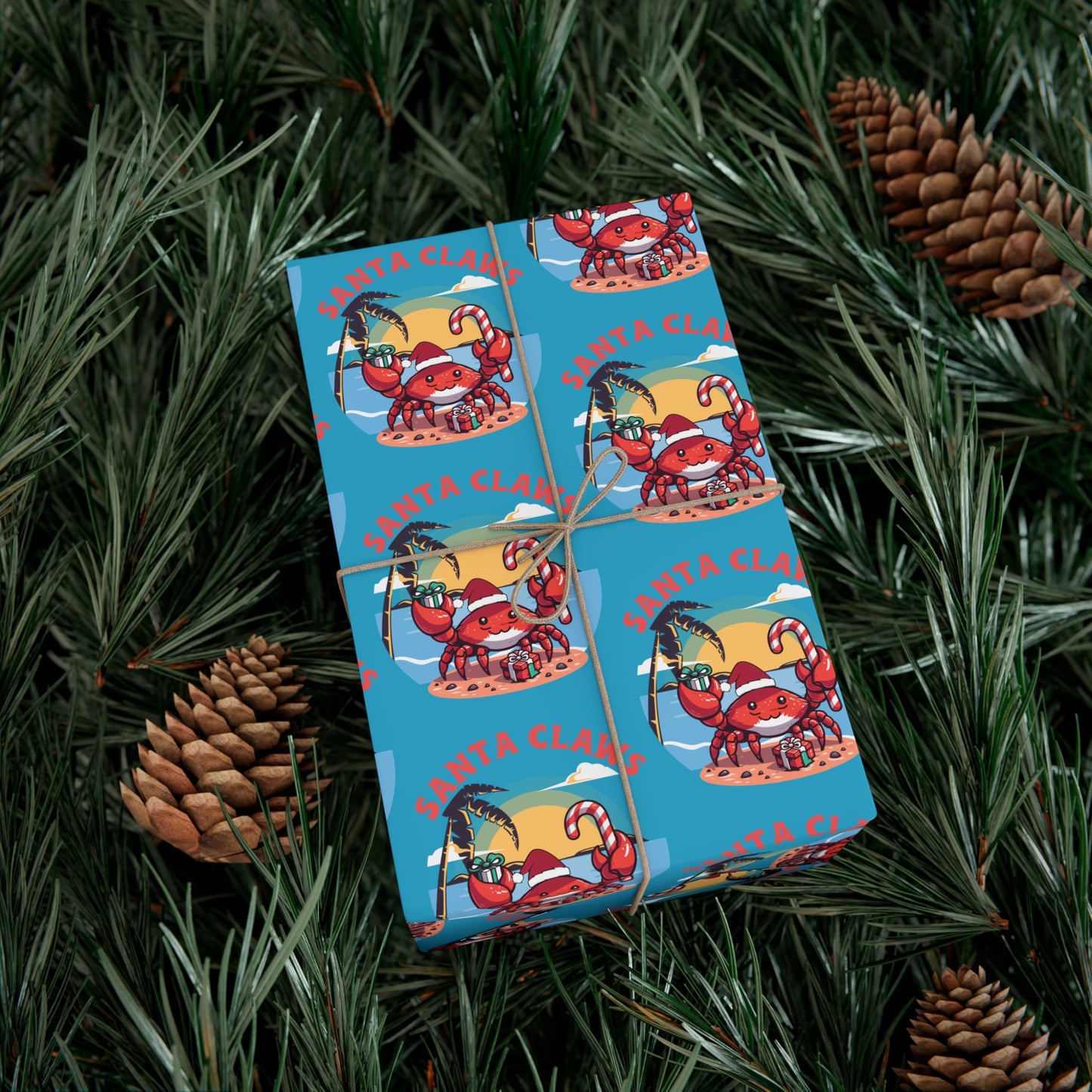 Holiday Gift Wrap - Santa Claws