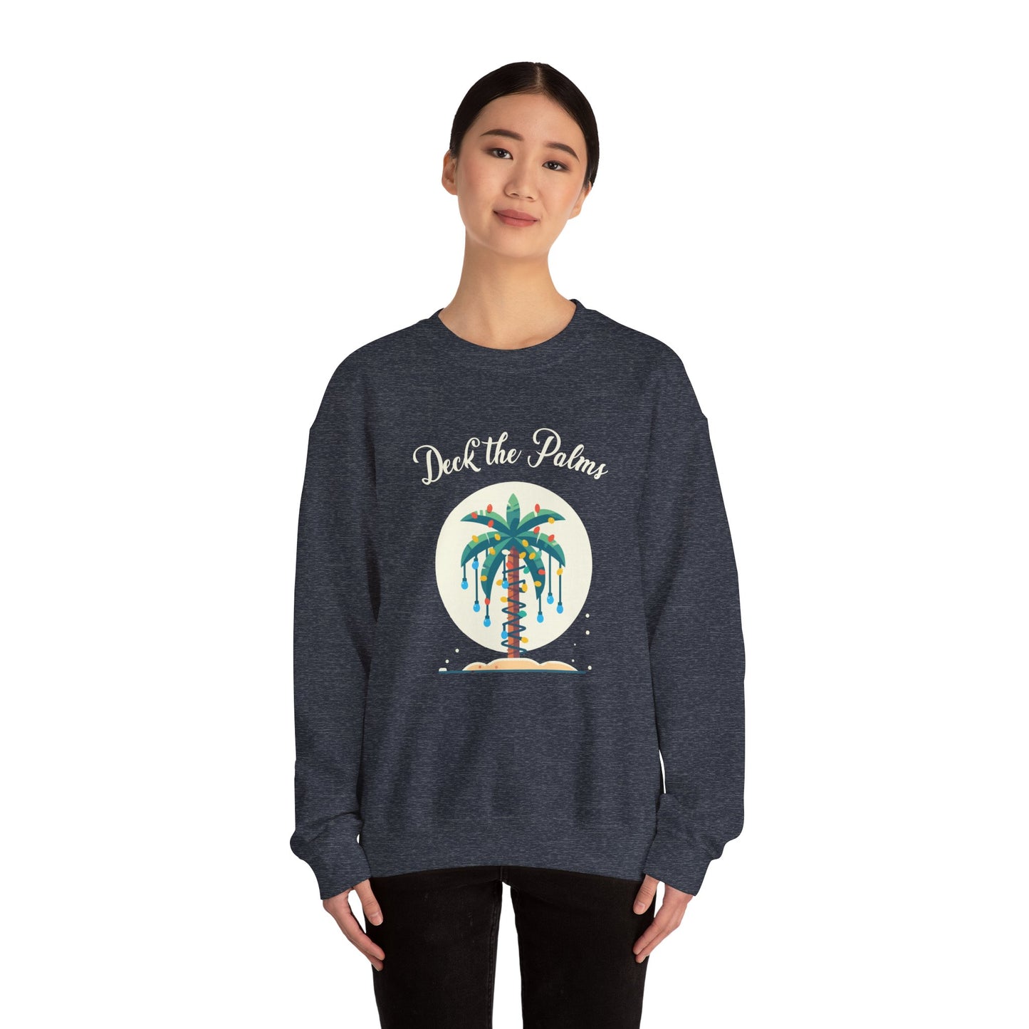 Unisex Crewneck Sweatshirt - Deck the Palms Design