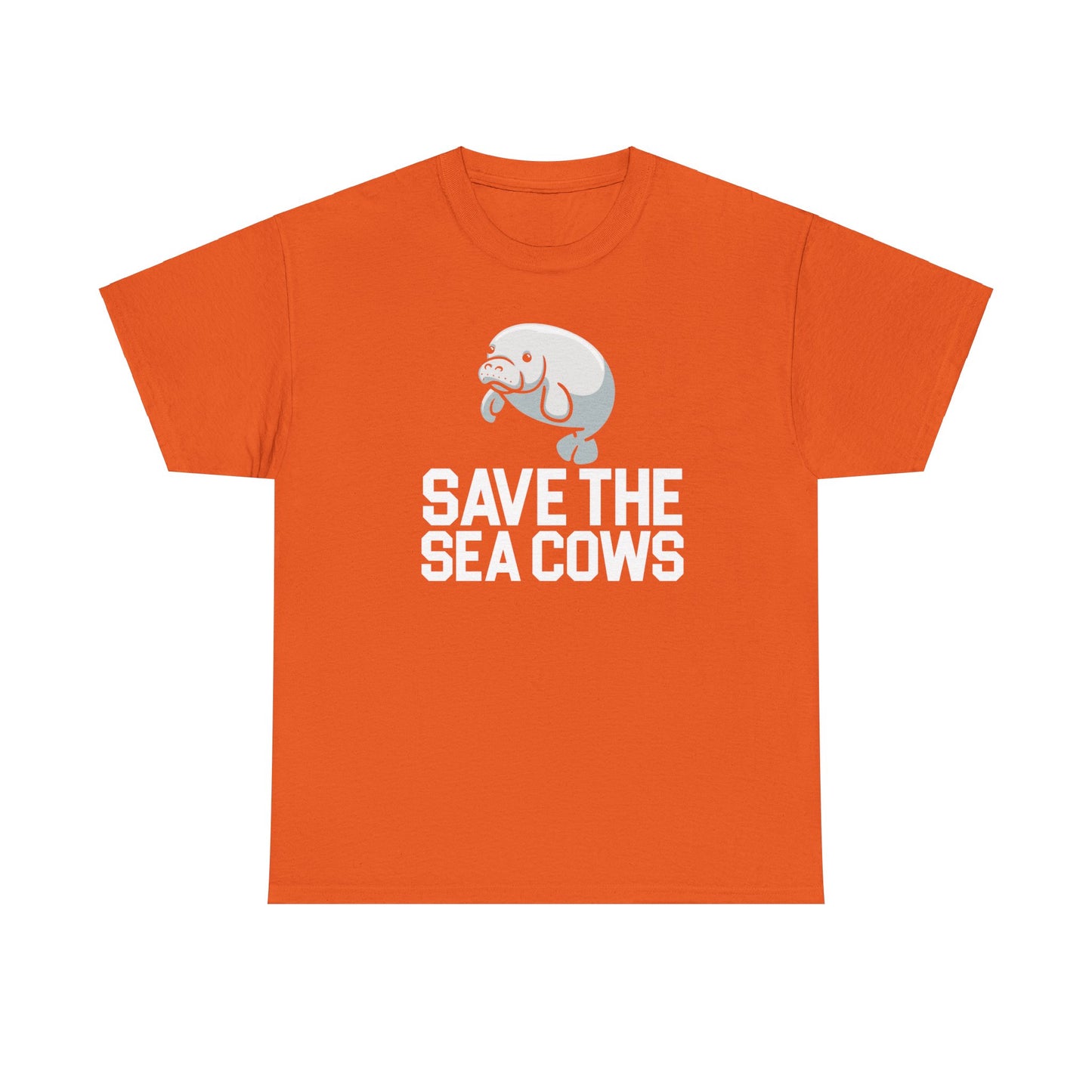 Save the Sea Cows! (Manatees) -Unisex Heavy Cotton Tee