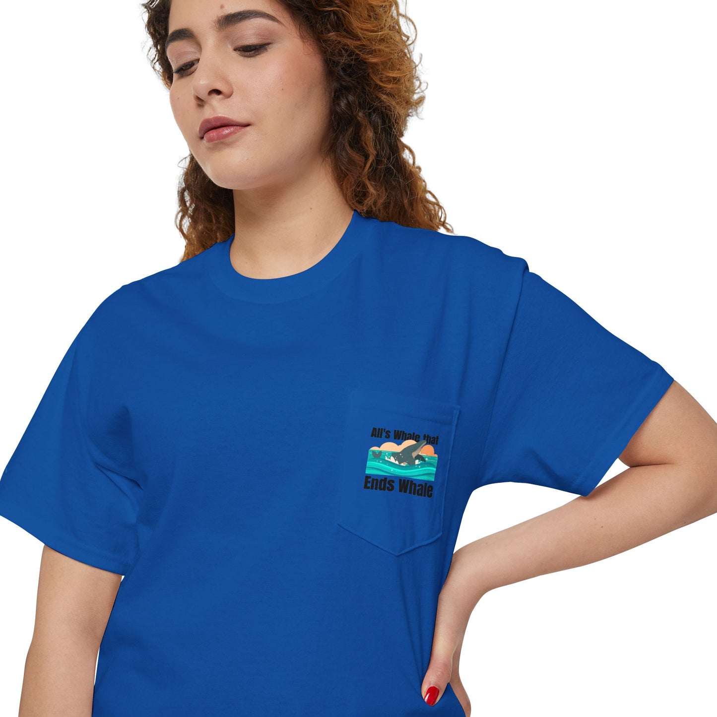 All's Whale That Ends Whale Pocket T-Shirt
