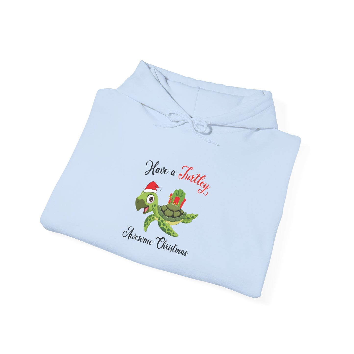 Have a Turtley Awesome Christmas Hooded Sweatshirt - Festive and Fun Holiday Wear