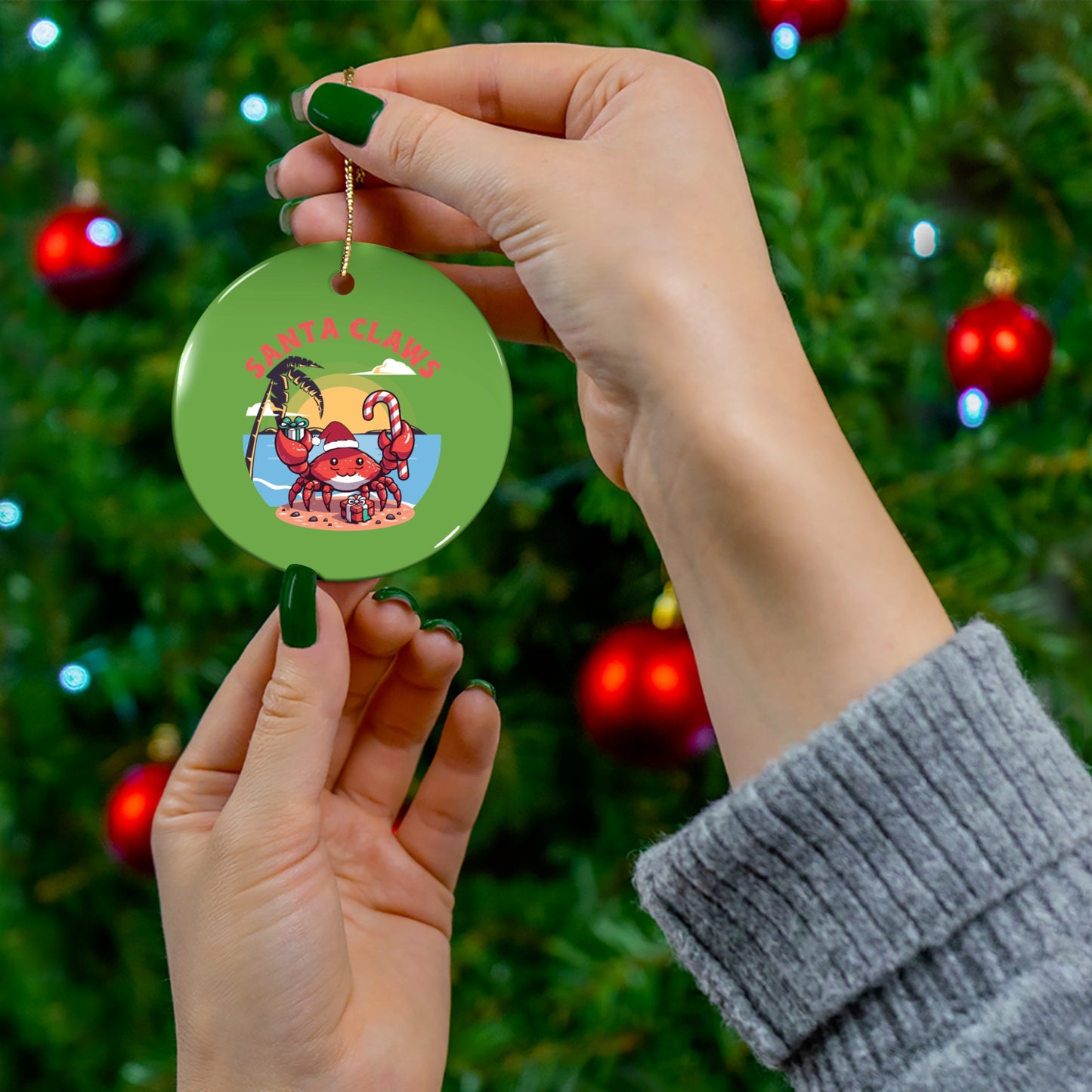 Ceramic Ornament - Santa Claws