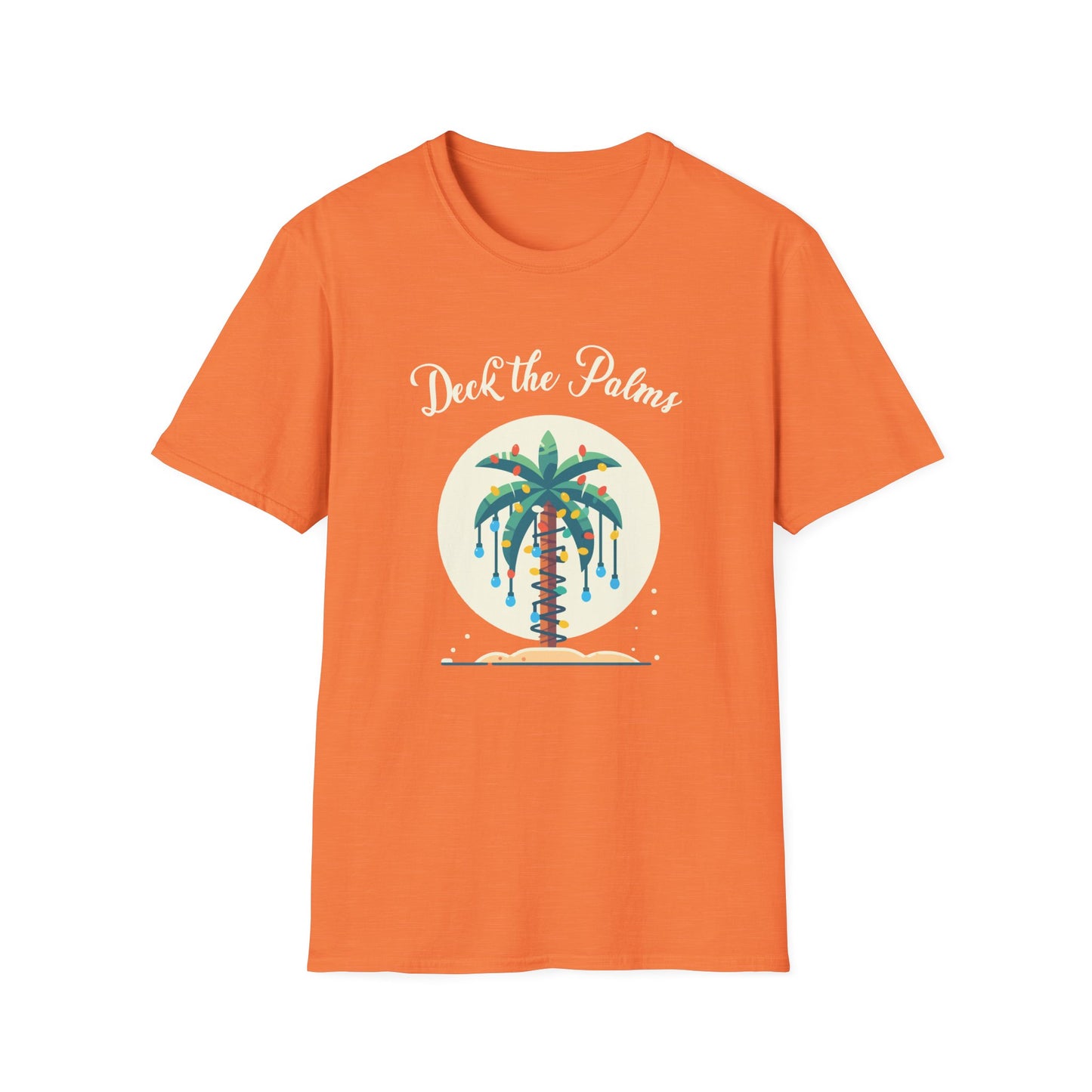 Deck the Palms T-Shirt - Festive Holiday Beachwear