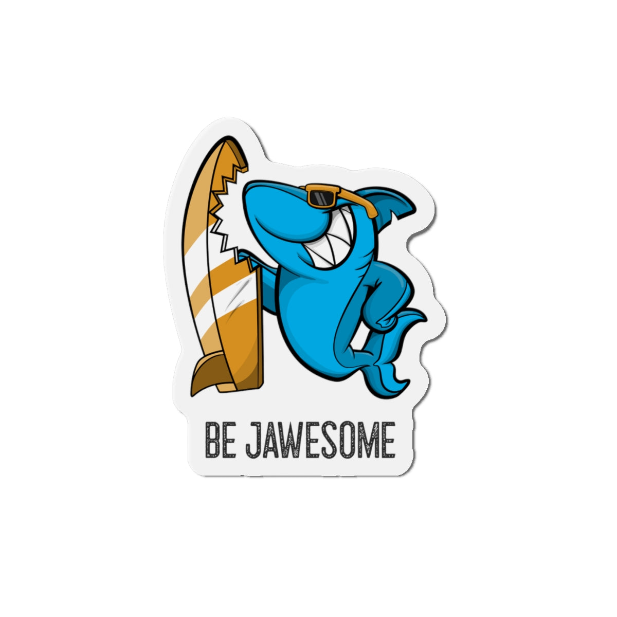 Be Jawesome (Surfing Shark) Die-Cut Magnets