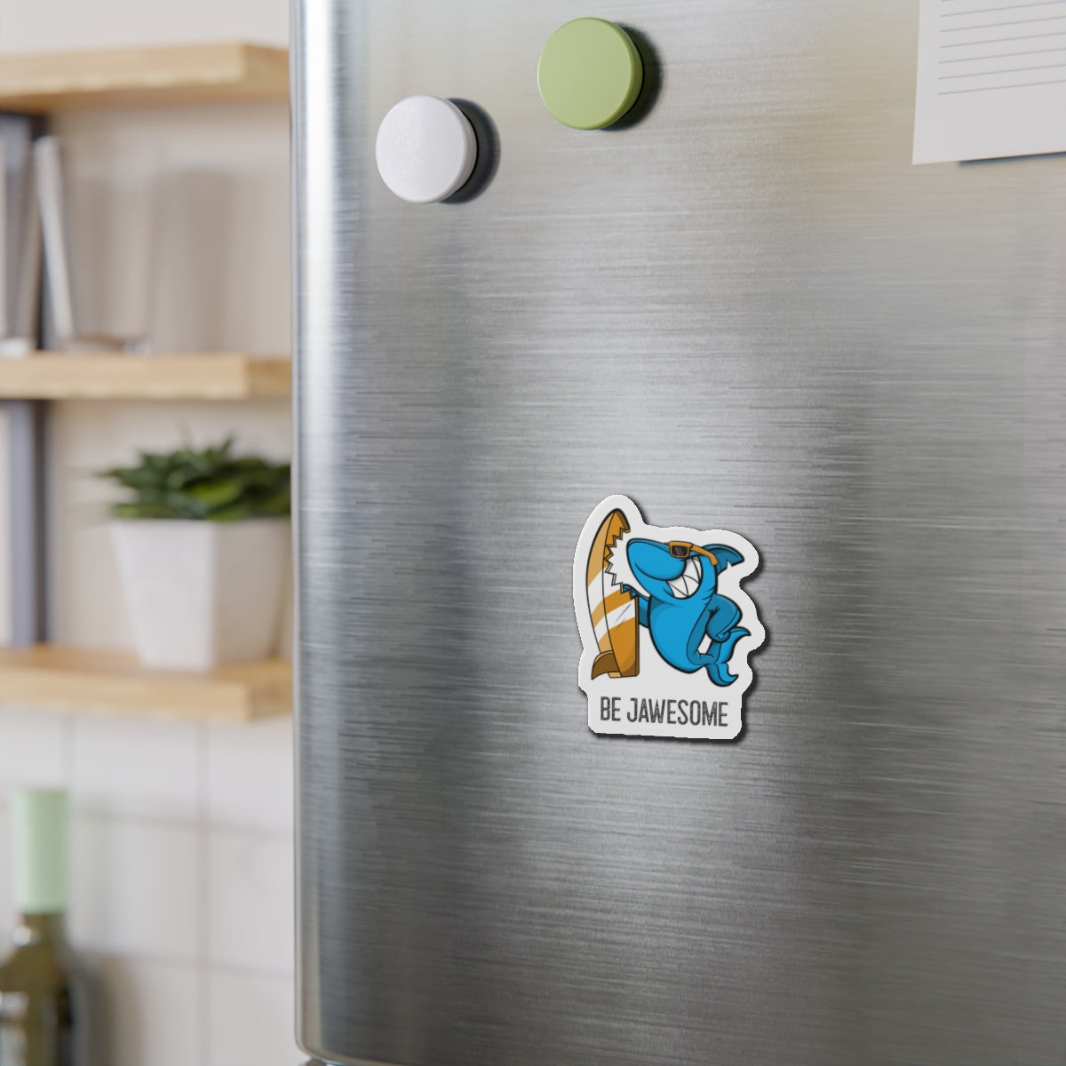 Be Jawesome (Surfing Shark) Die-Cut Magnets