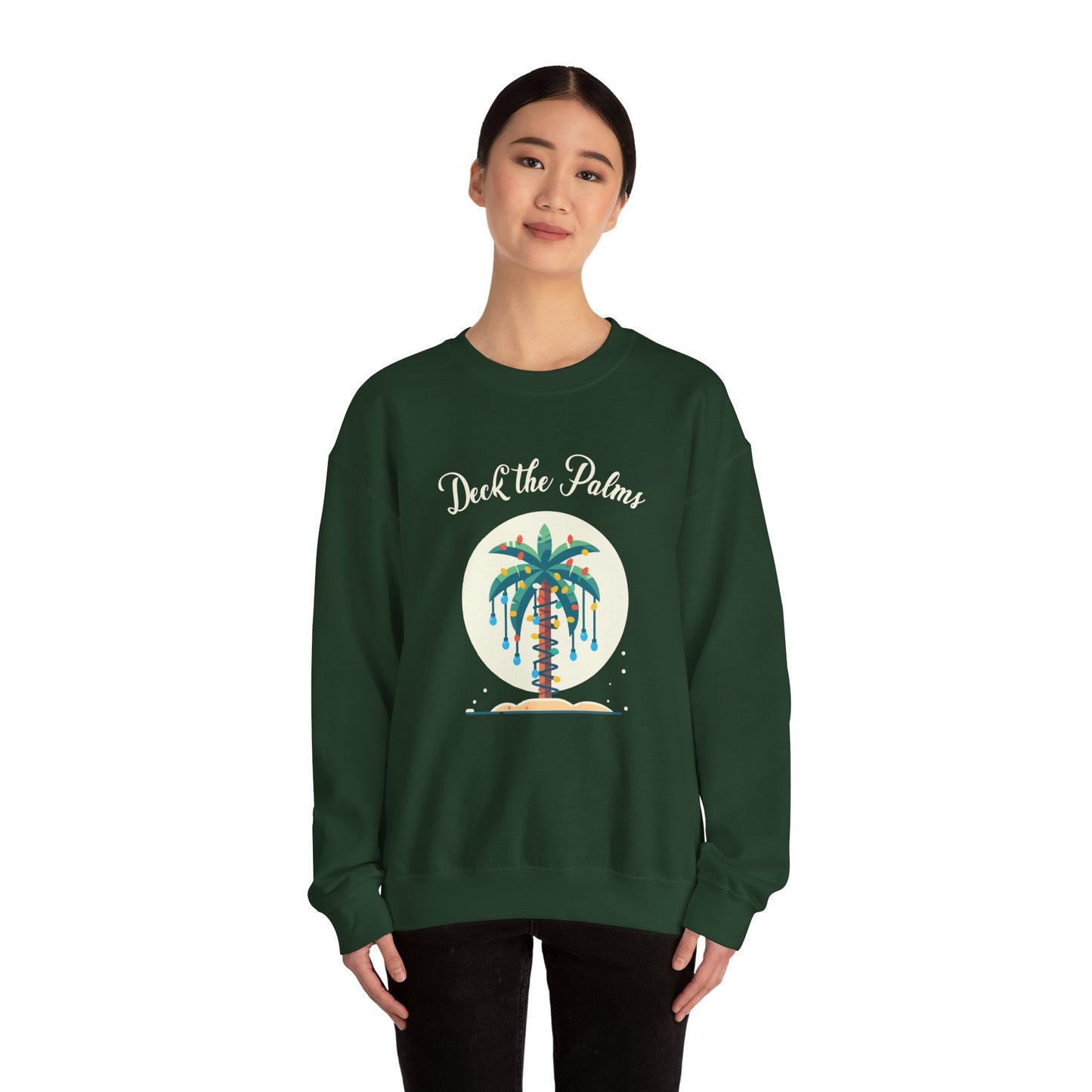 Unisex Crewneck Sweatshirt - Deck the Palms Design