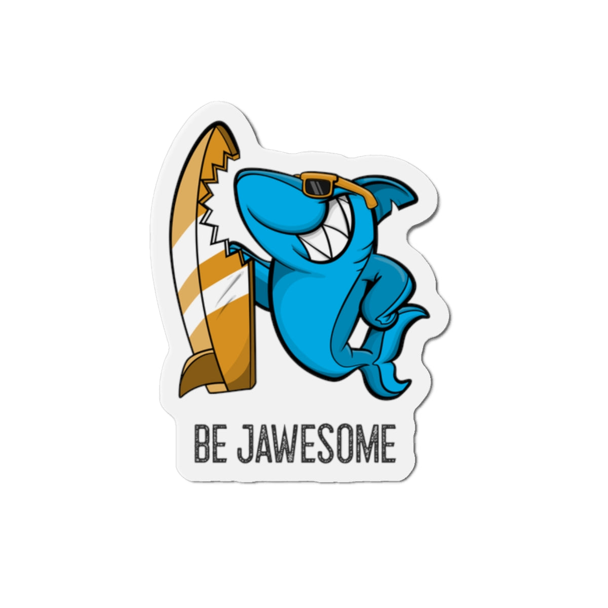 Be Jawesome (Surfing Shark) Die-Cut Magnets